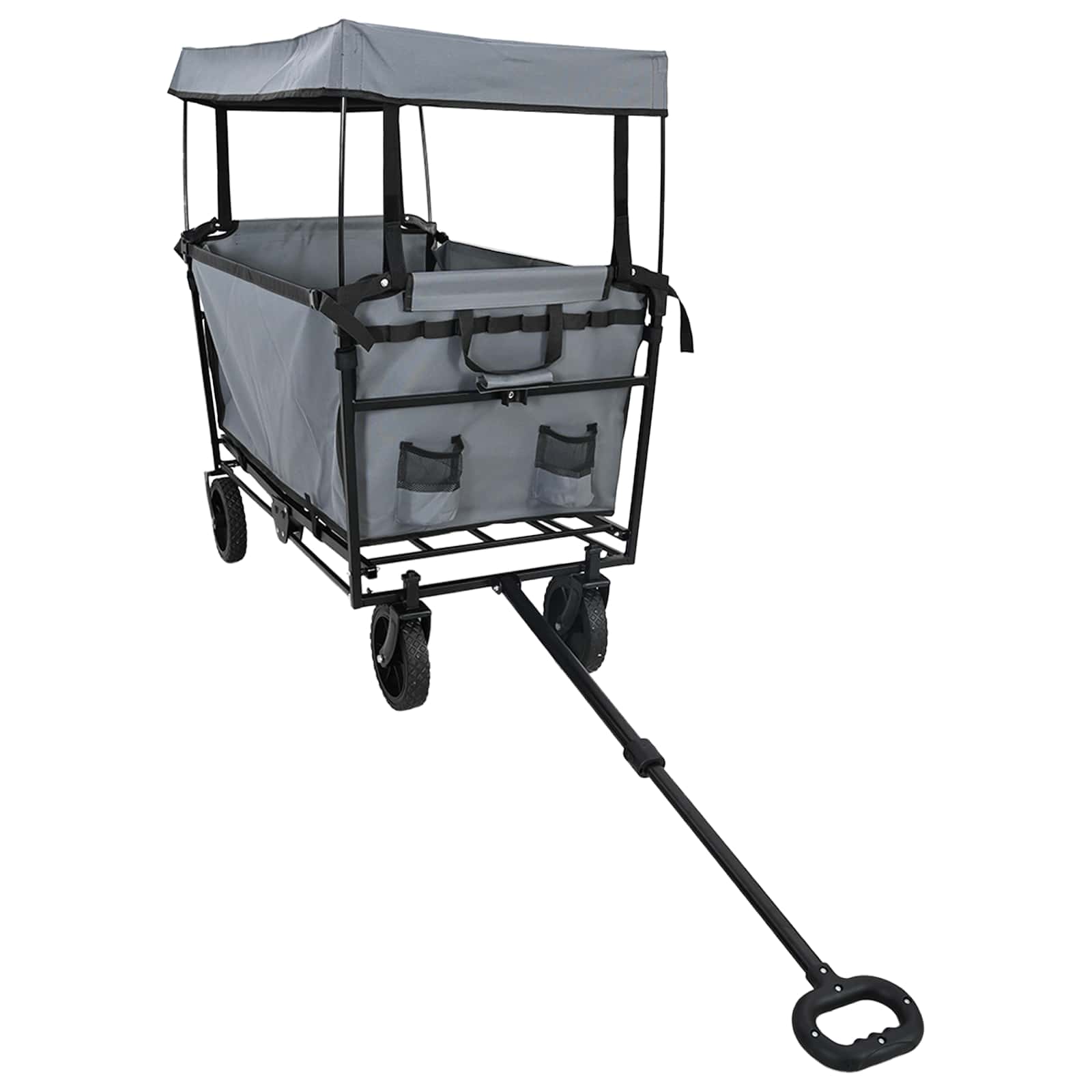 Klapp-Handwagen Schwarz 105 x 56,5 x 116 cm Oxford-Stoff