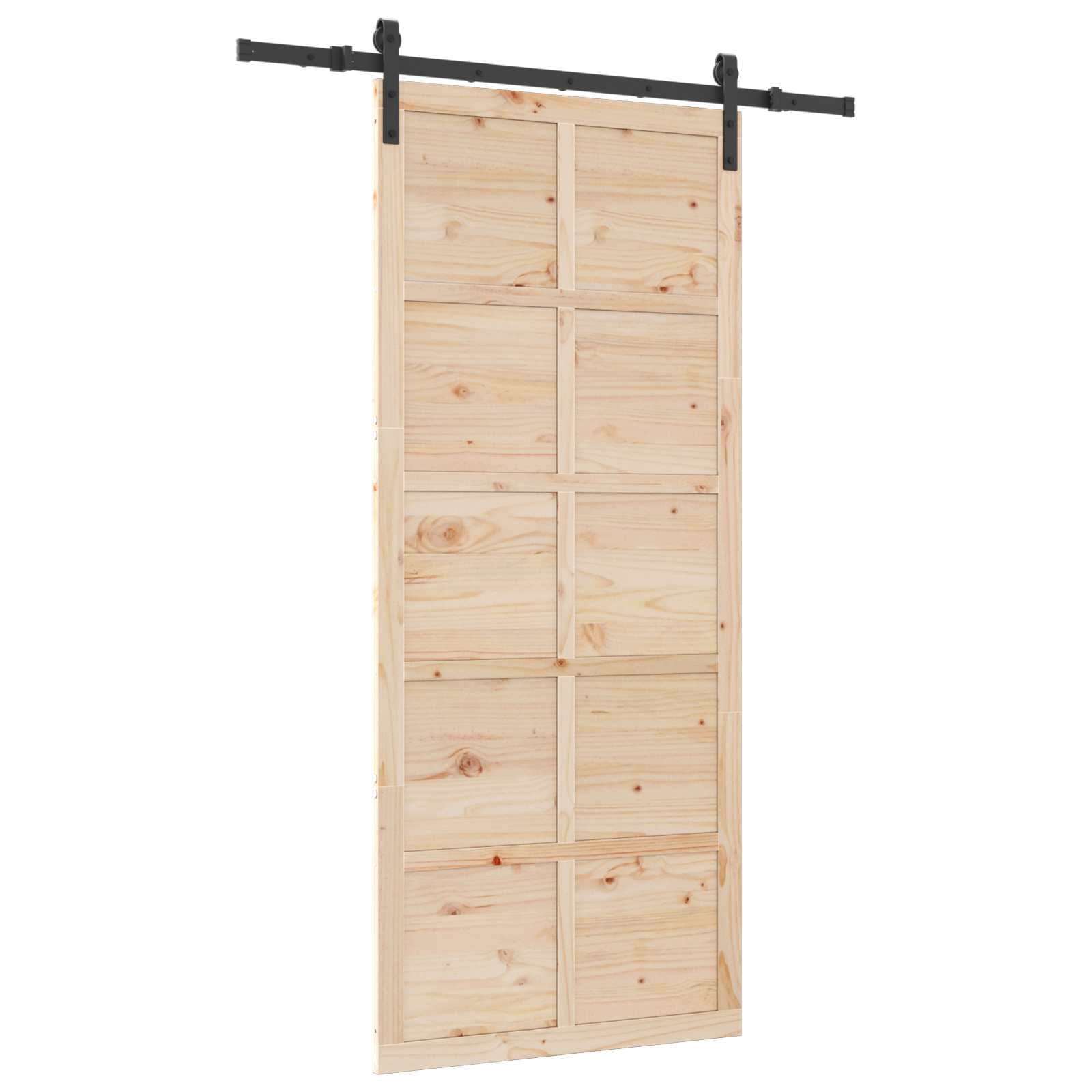 Schiebetür Natur 100 x 208 cm Massives Kiefernholz