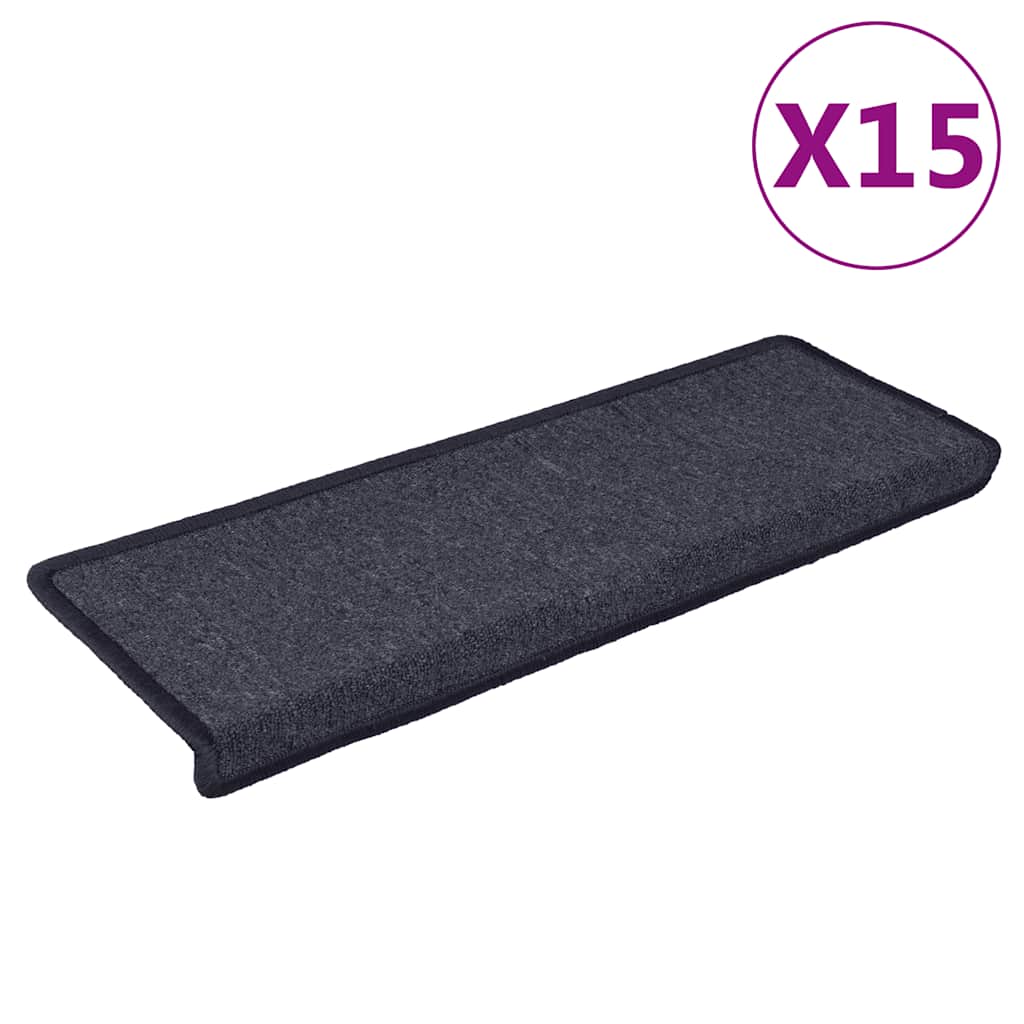 Stufenmatten 15 Stk. 65x21x4 cm Anthrazit Rechteckiger Rand