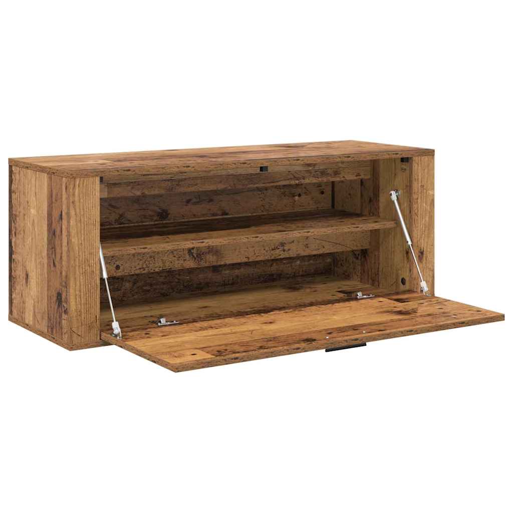 Wand-Schuhschrank Weiß 100x35x38 cm Holzwerkstoff