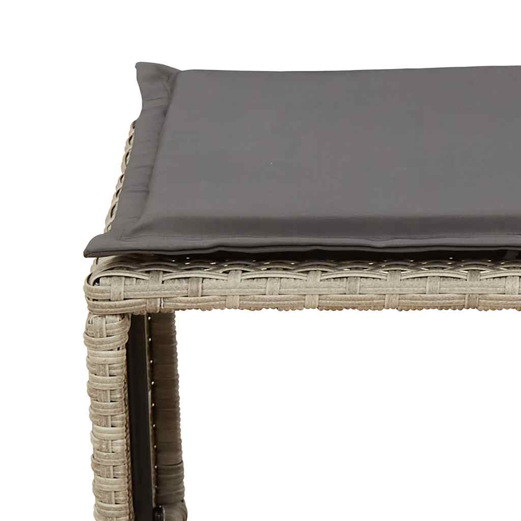 5-tlg. Garten-Sofagarnitur Kissen Stapelbar Schwarz Poly Rattan