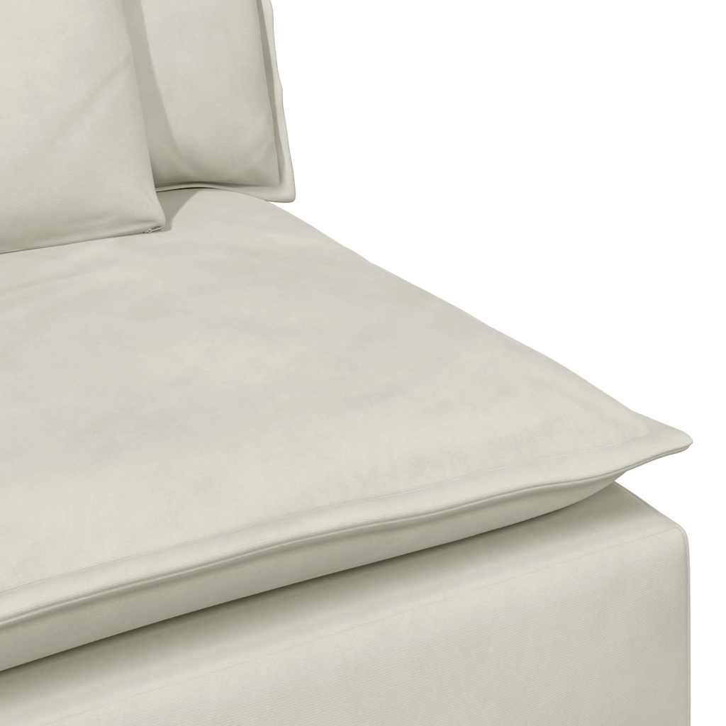 Modulares Sofa Endmodul mit Armlehne Kissen Blau 100 cm