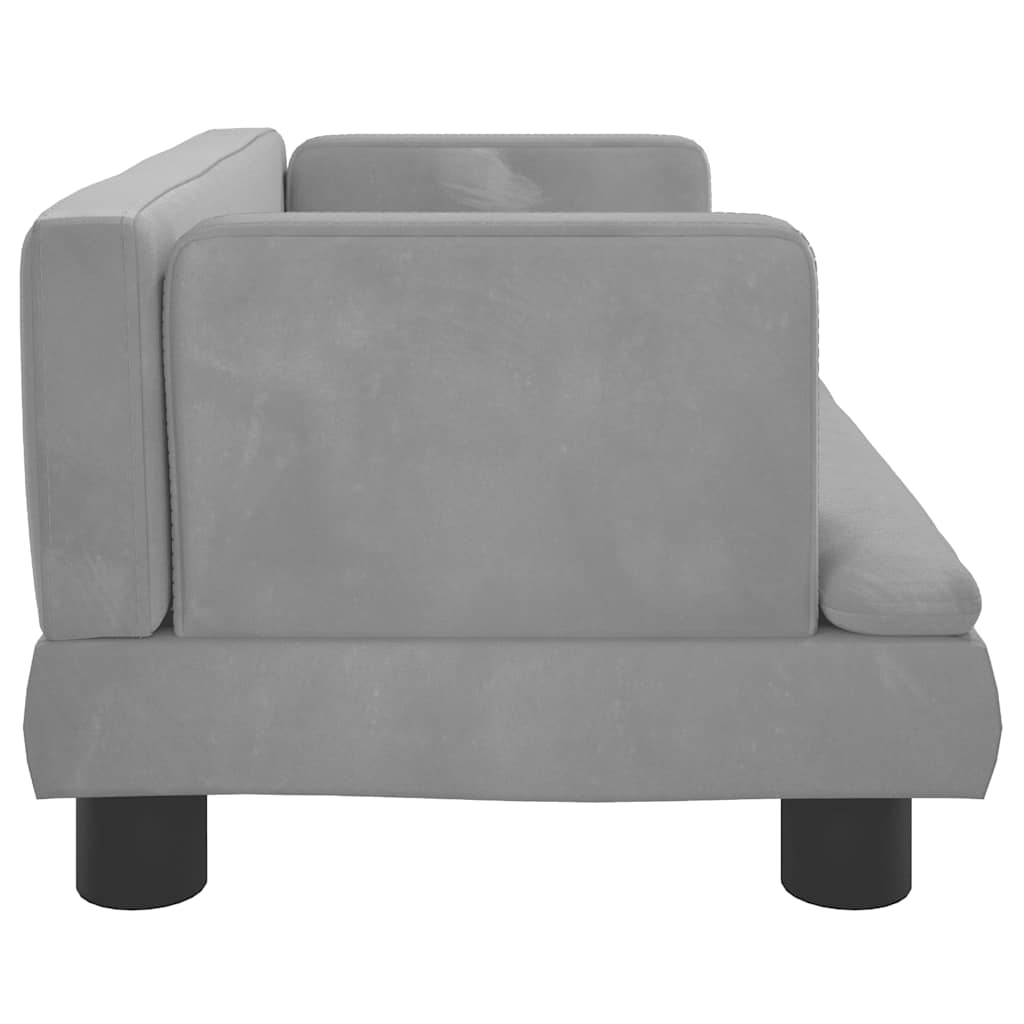 Kindersofa Blau 80x45x30 cm Samt