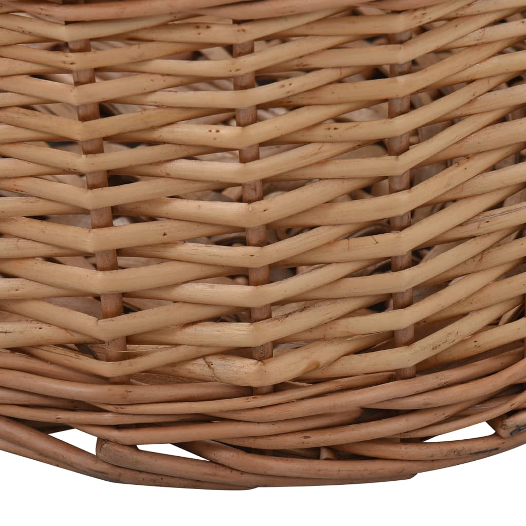 Holzkorb mit Tragegriffen 56x40x28 cm Natur Weide