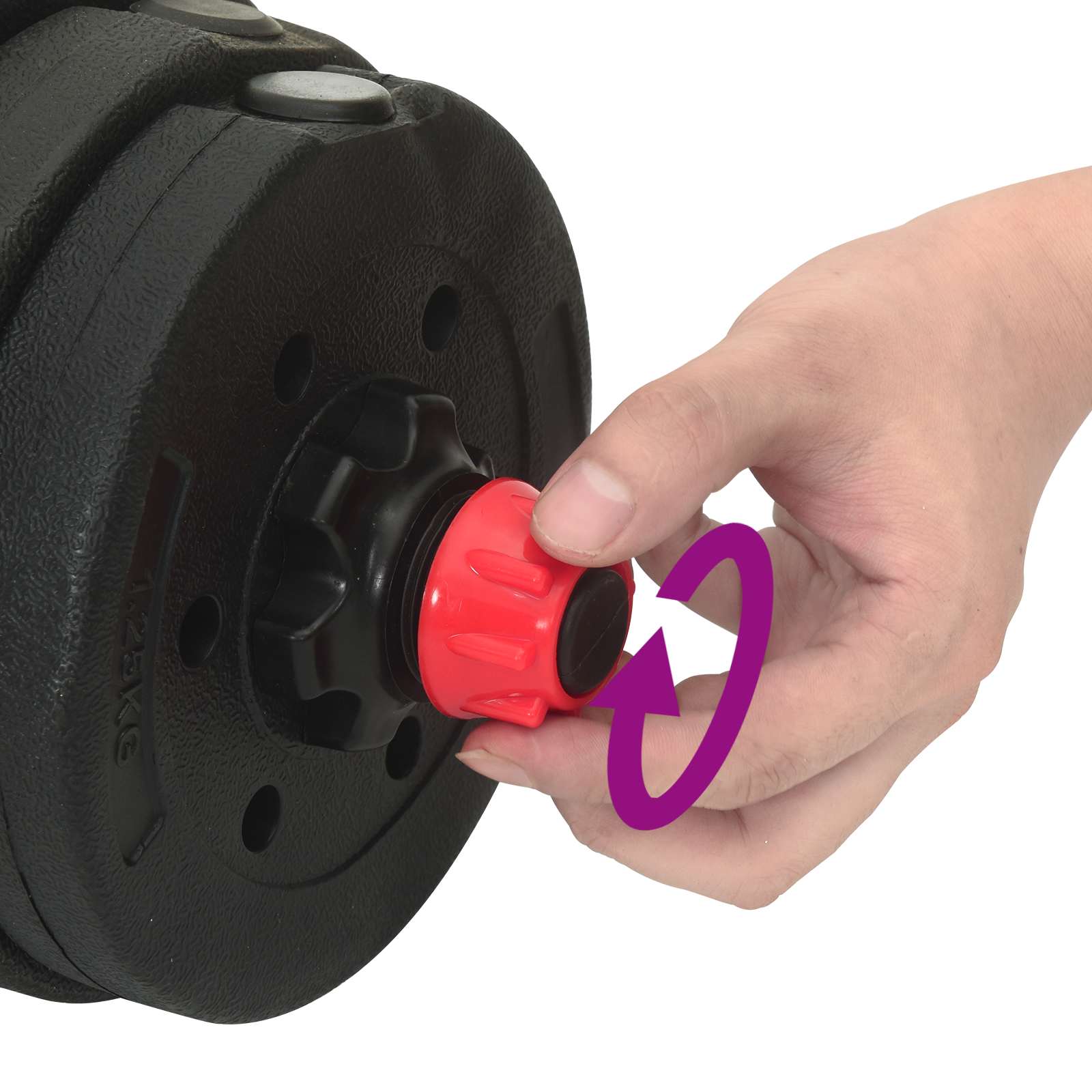 2-in-1 Hantelset 40kg Schwarz und Rot Zement und Eisensand