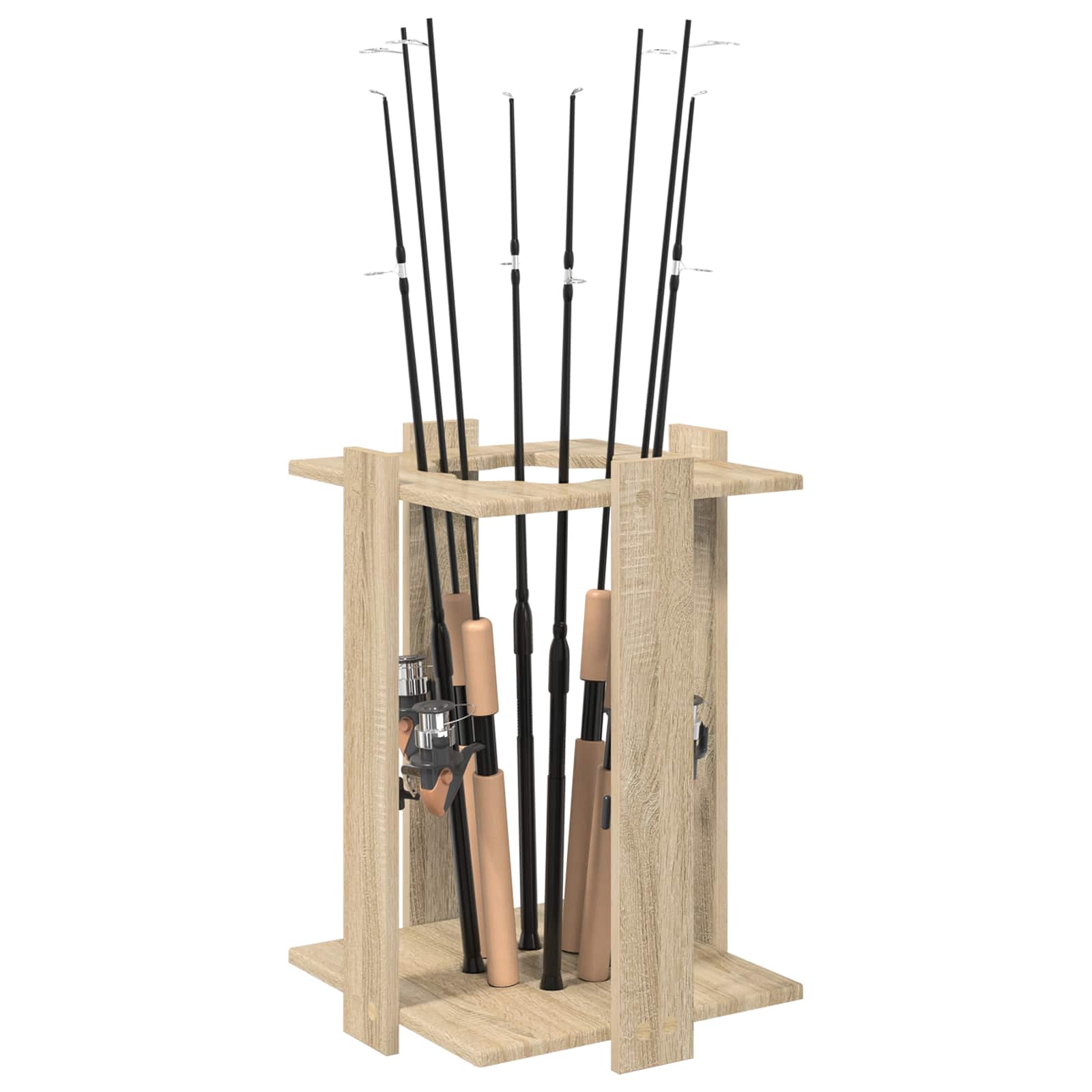 Billardqueue-Ständer Holzwerkstoff 42 x 43 x 60 cm Weiß