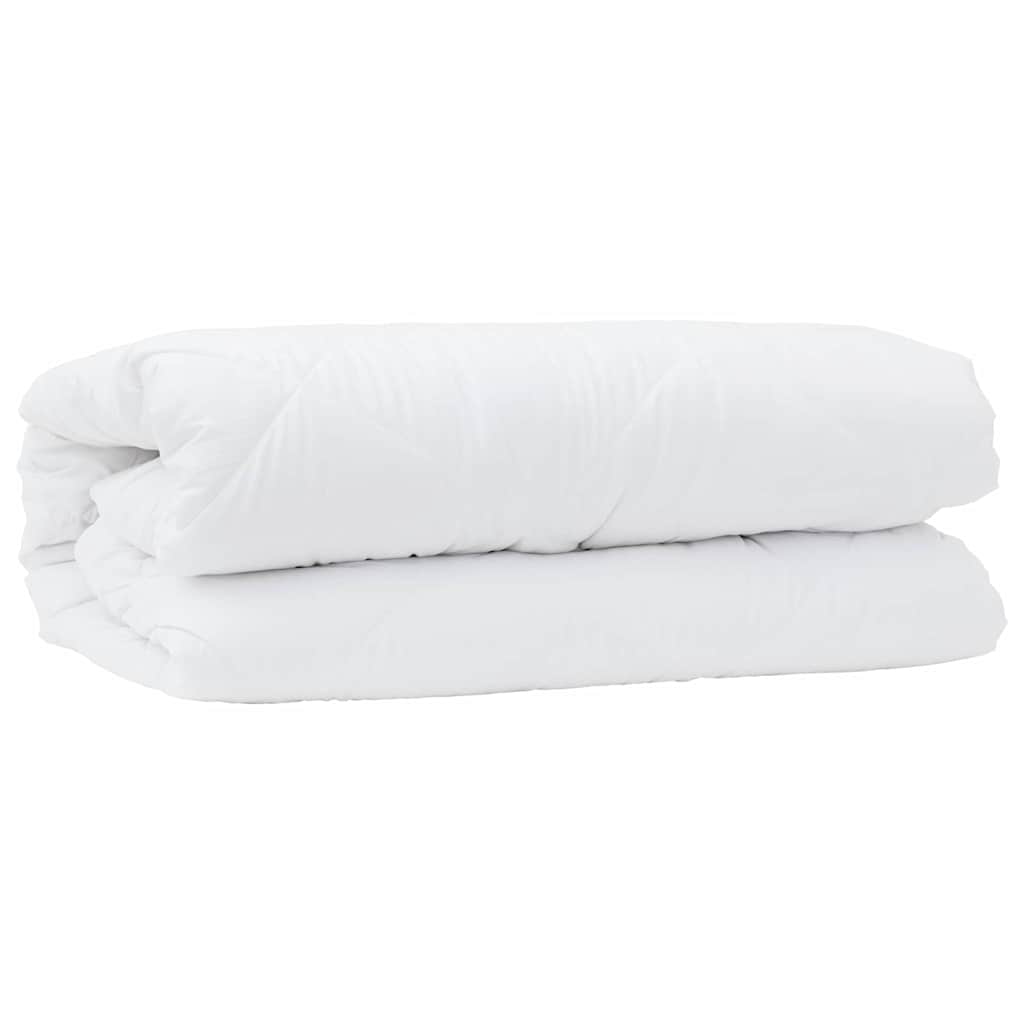 2-in-1 Bettdecke Weiß 135 x 200 cm Polyester