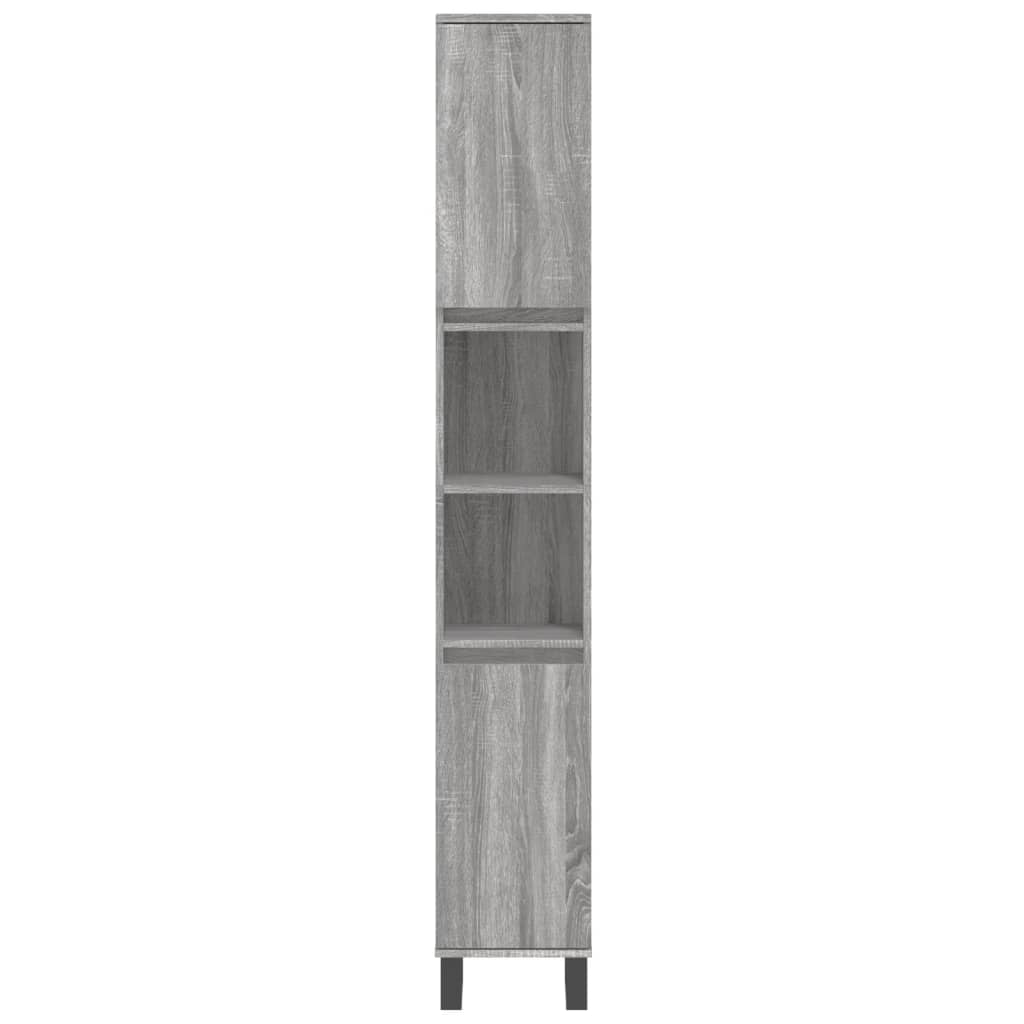 3-tlg. Badmöbel-Set Räuchereiche Holzwerkstoff