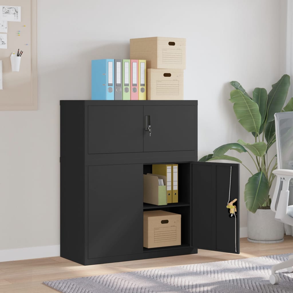 Aktenschrank Weiß 90x40x110 cm Stahl
