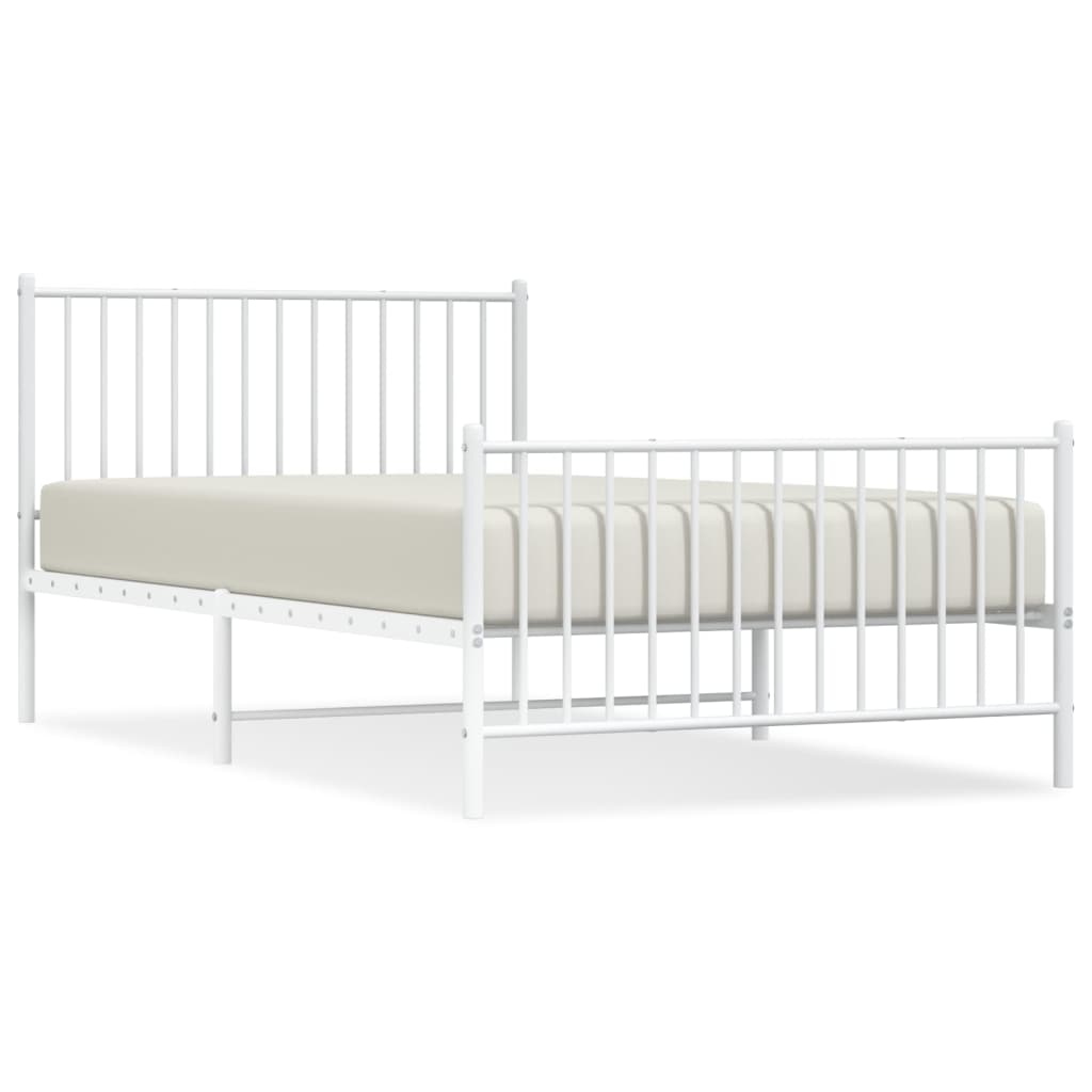 Bettgestell Metall Schwarz 75x190 cm