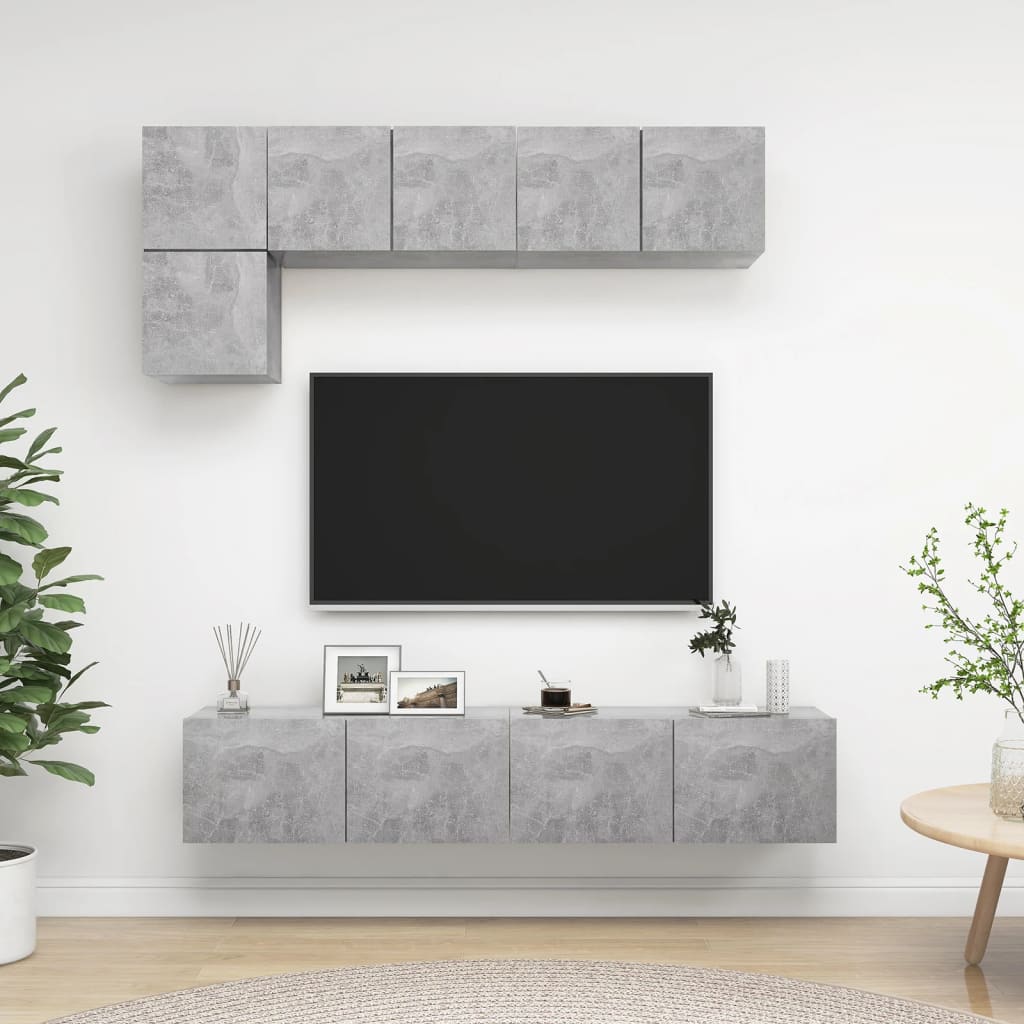 5-tlg. TV-Schrank-Set Weiß Holzwerkstoff
