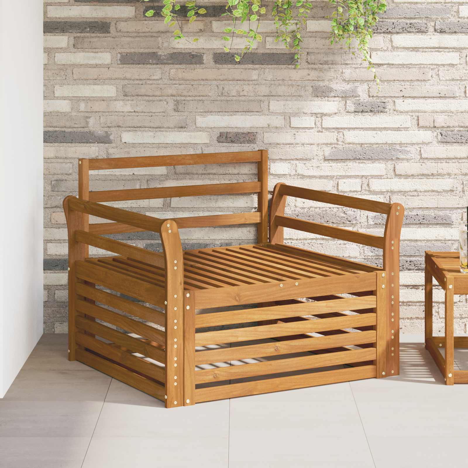 2 Stück Outdoor-Sofa Natur