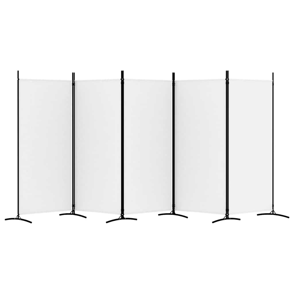 3-tlg. Raumteiler Weiß 260x180 cm Stoff