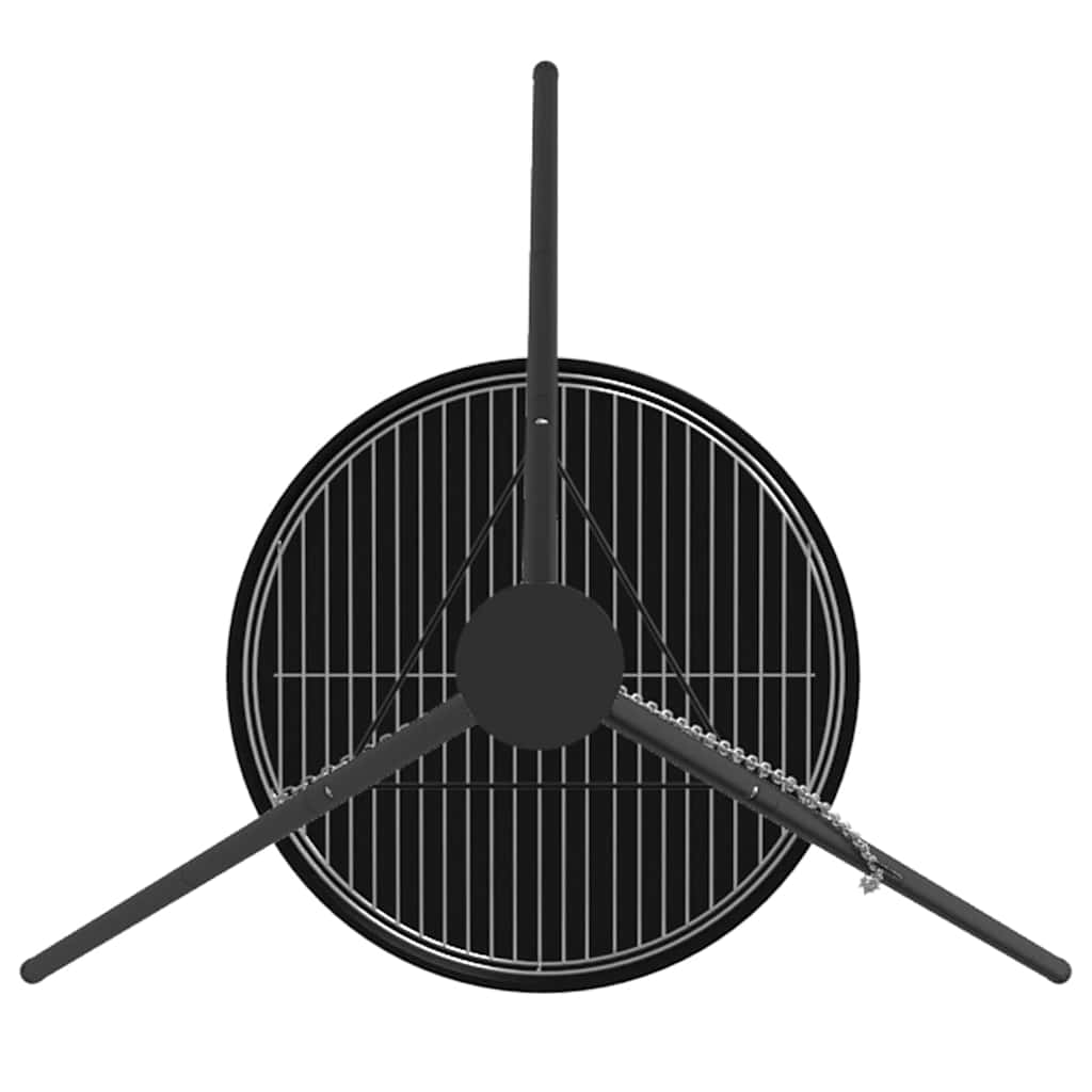 Lagerfeuer Stativ Schwarz 92 x 92 x 151,5 cm Stahl