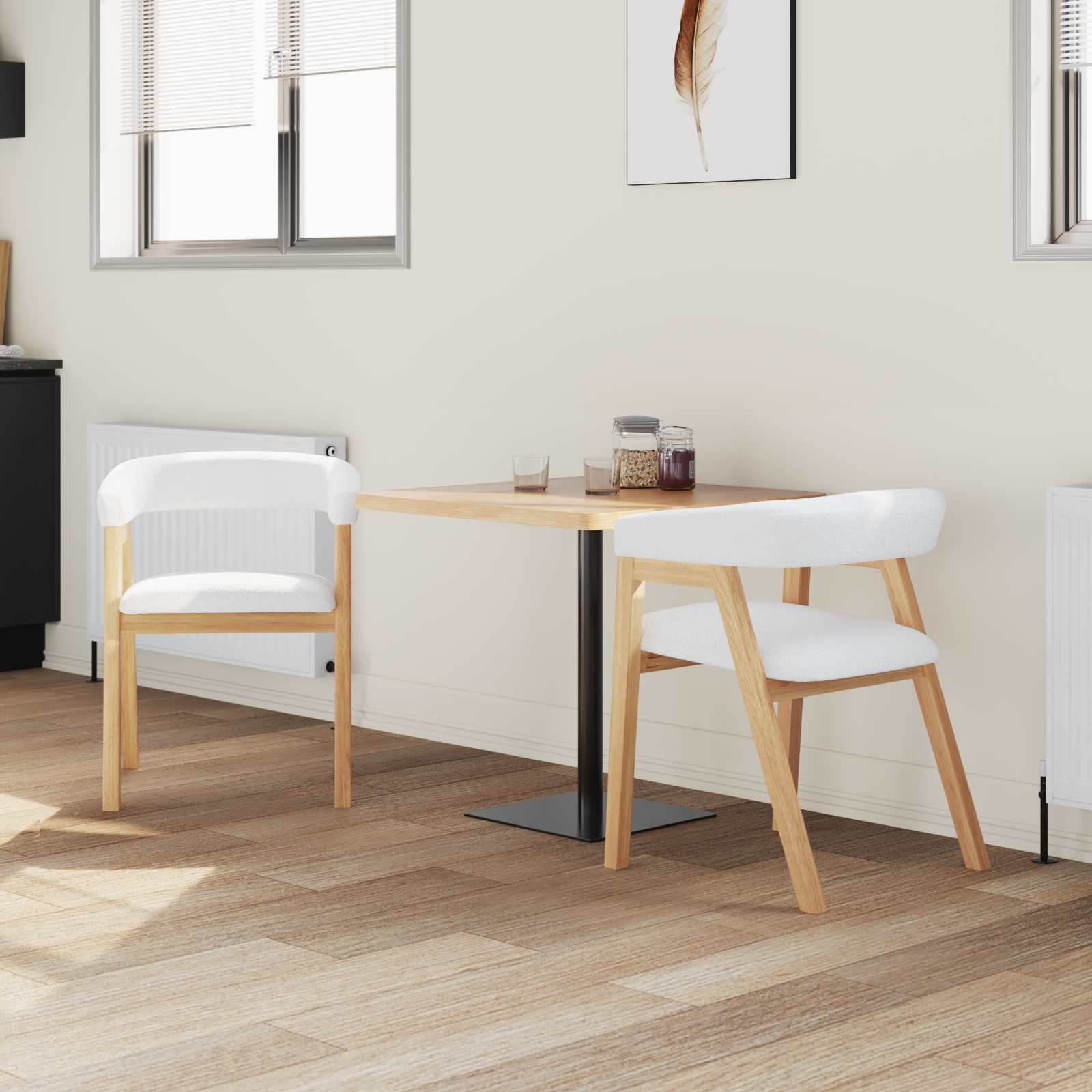 Esszimmerstühle 2 pcs Hellbraun 54 x 57 x 73 cm