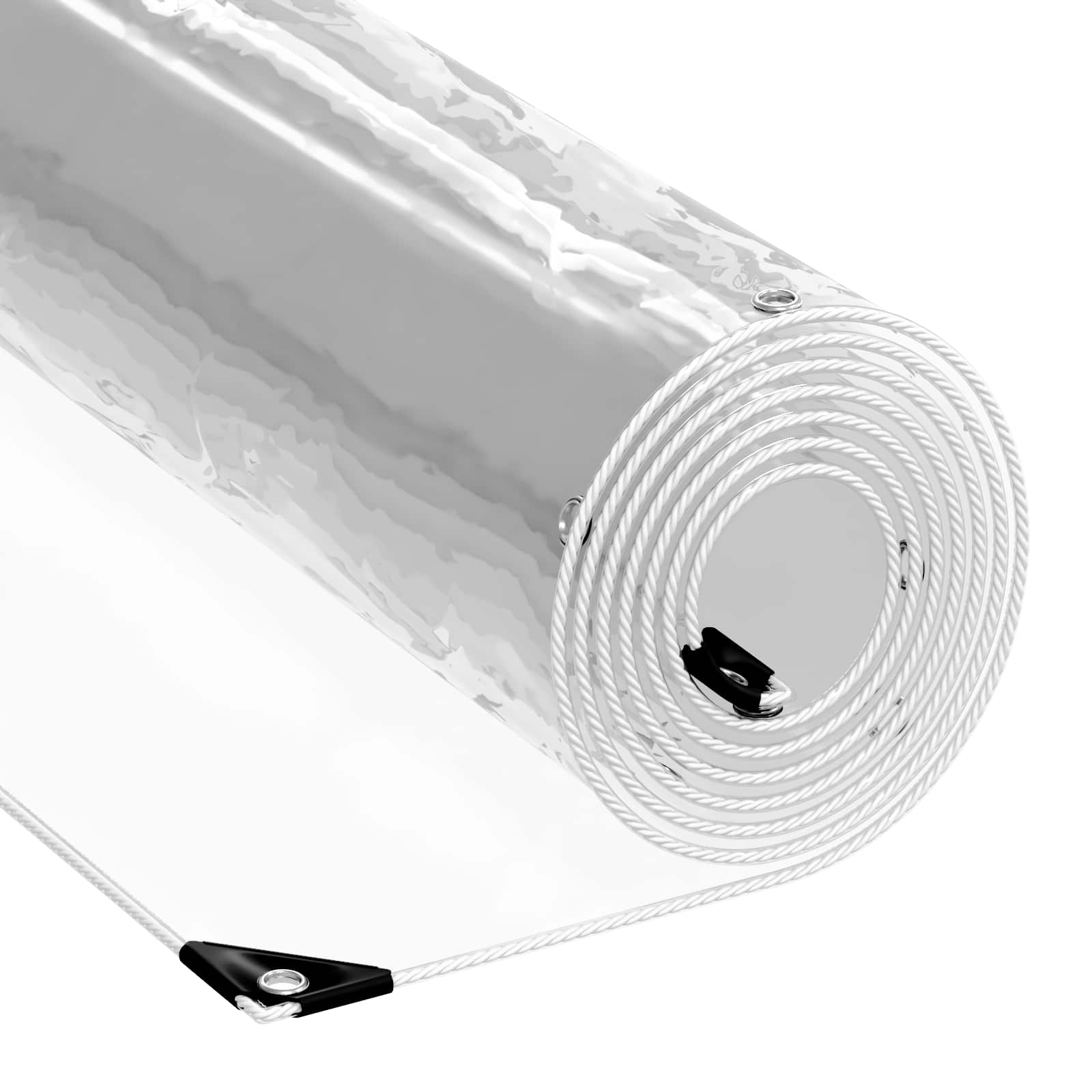Transparente Plane mit Ösen 1x2 m PVC