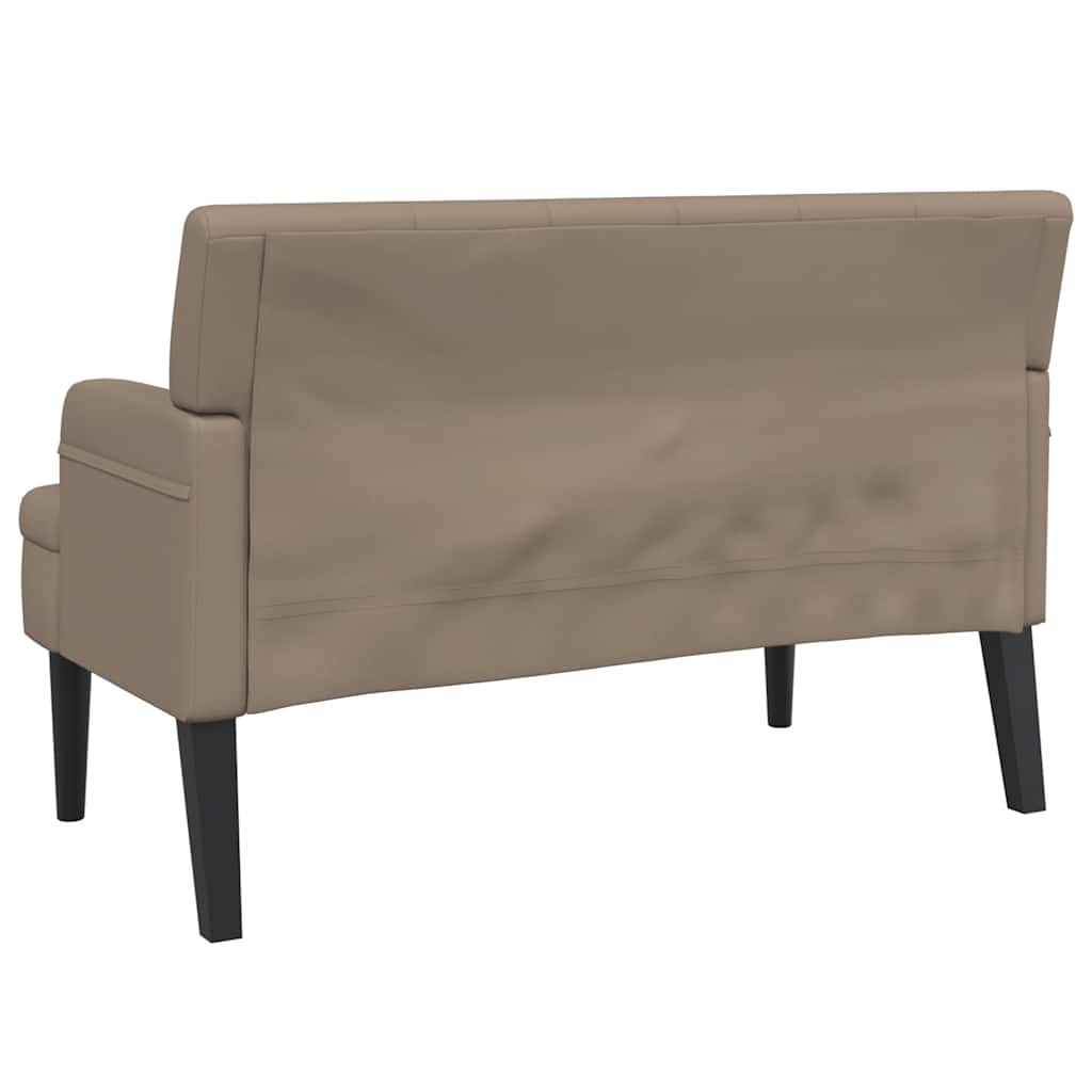 Bank mit Rückenlehne Schwarz 112x65,5x75 cm Kunstleder