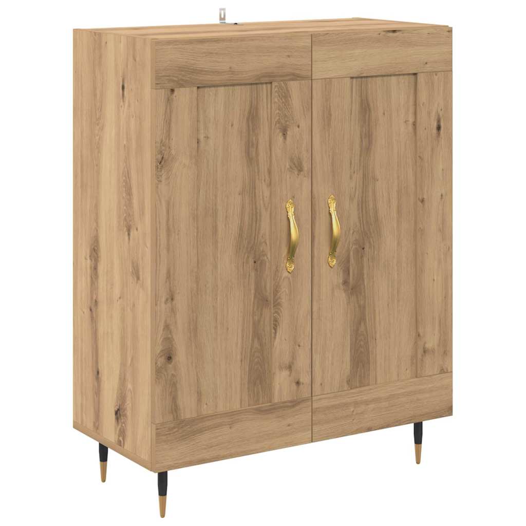 Highboard Betongrau 69,5x34x180 cm Holzwerkstoff