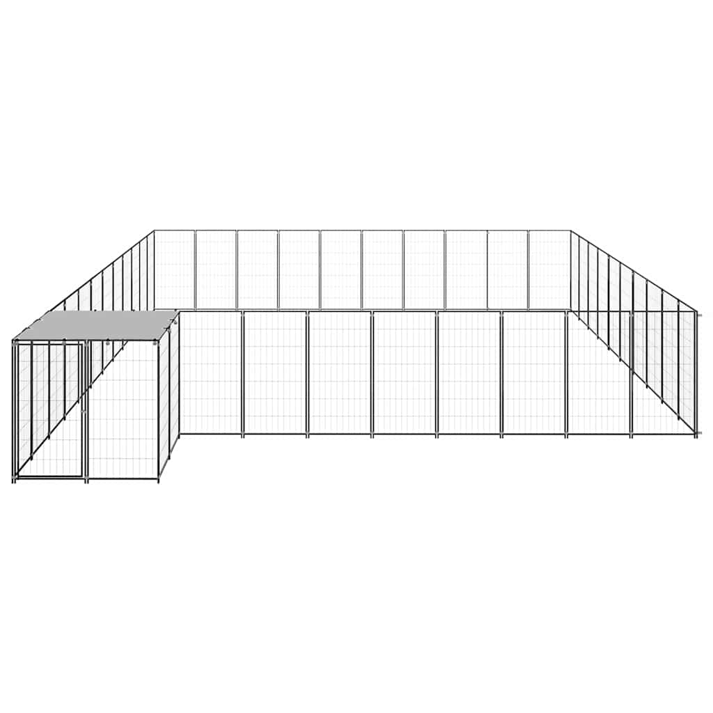 Hundezwinger Schwarz 7,26 m² Stahl