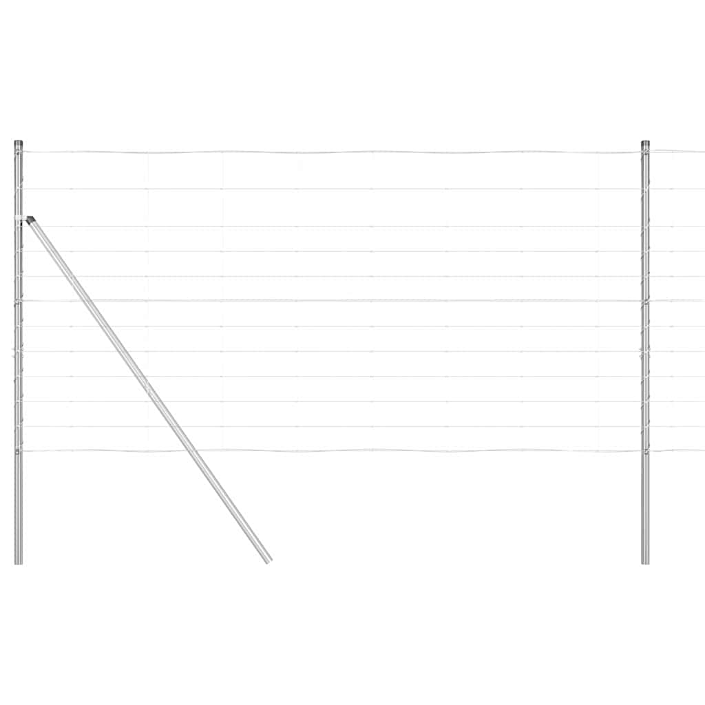 Ground Fix Geschweißter Drahtzaun 25 x 0,8 m Silber Netz