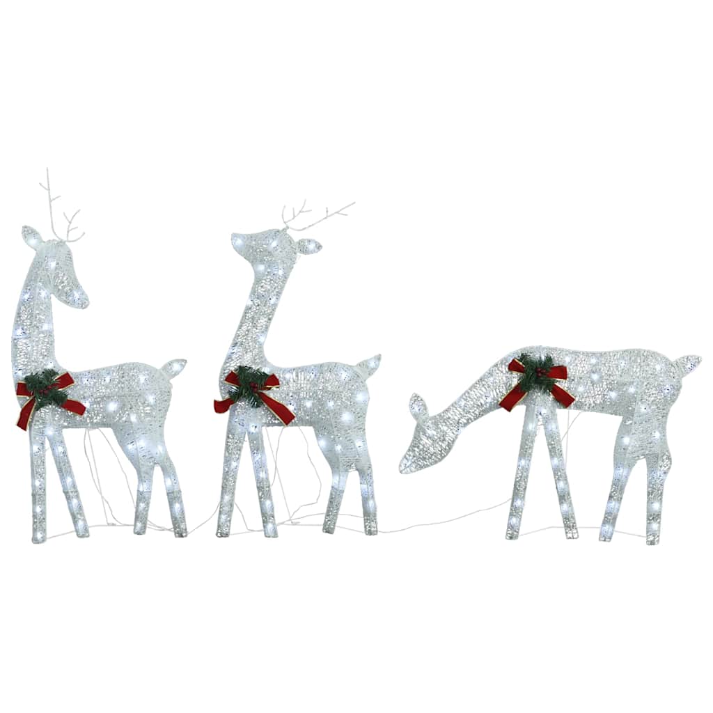 Weihnachtsdeko LED Rentiere 270x7x90 cm Golden Warmweiß