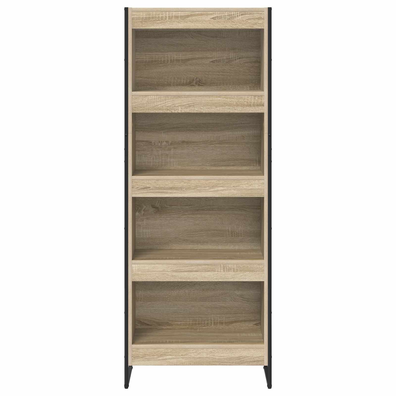 Bücherregal 2 pcs Schwarz Eichen-Optik 60 x 30 x 189,5 cm