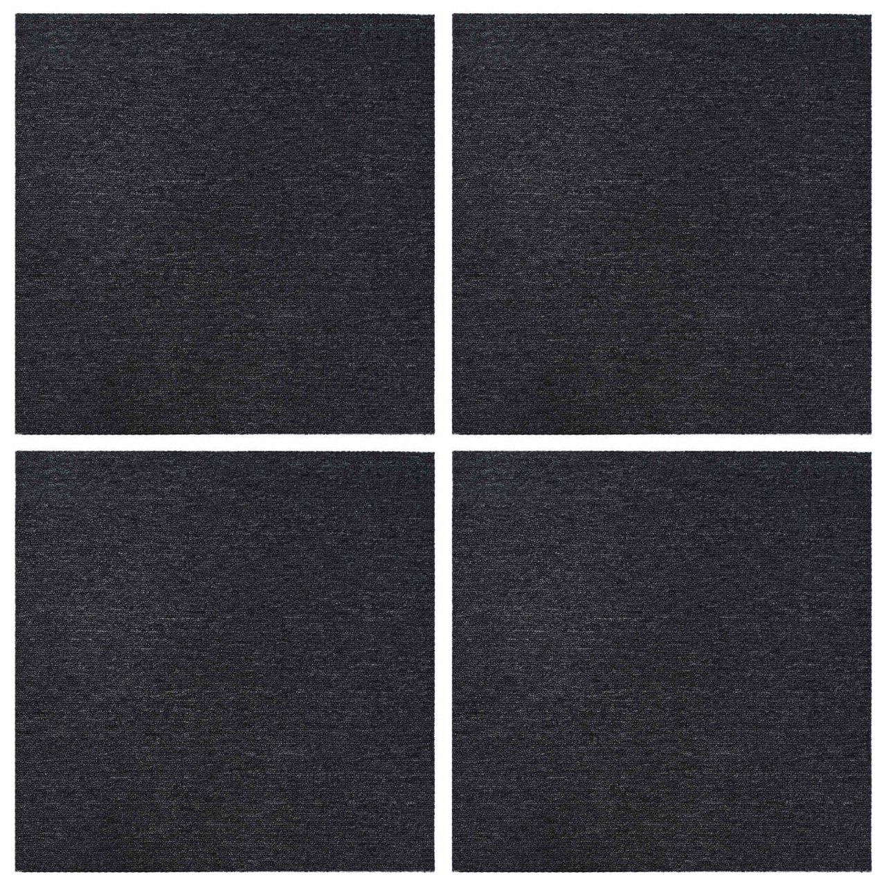 Teppichfliese Hellgrau mit Streifen 50 x 50 cm 4 pcs