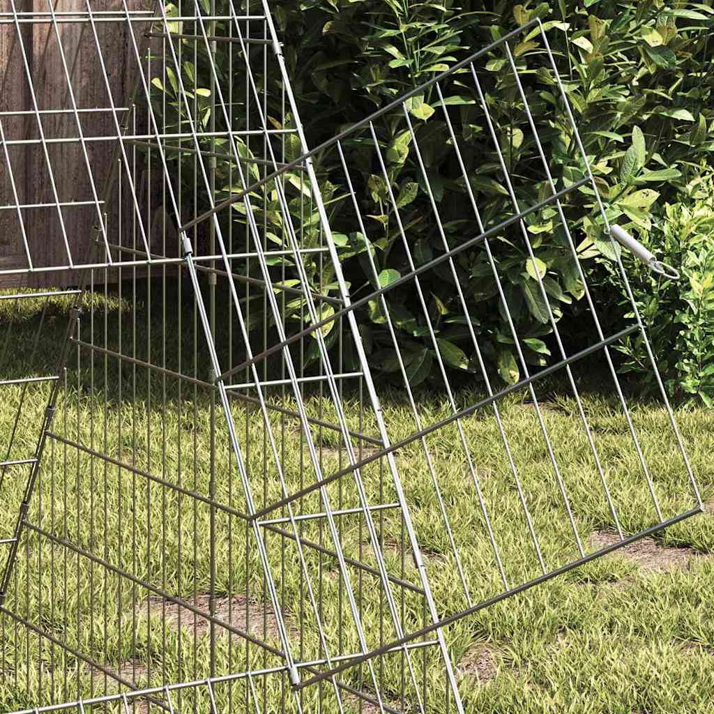 Hühnerkäfig Silber 110 x 55 x 55 cm Verzinkter Stahl