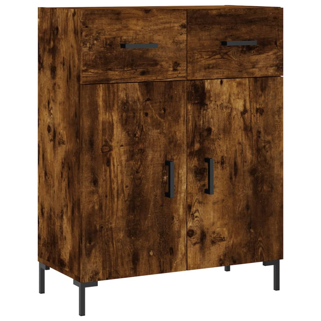 Highboard Betongrau 69,5x34x180 cm Holzwerkstoff
