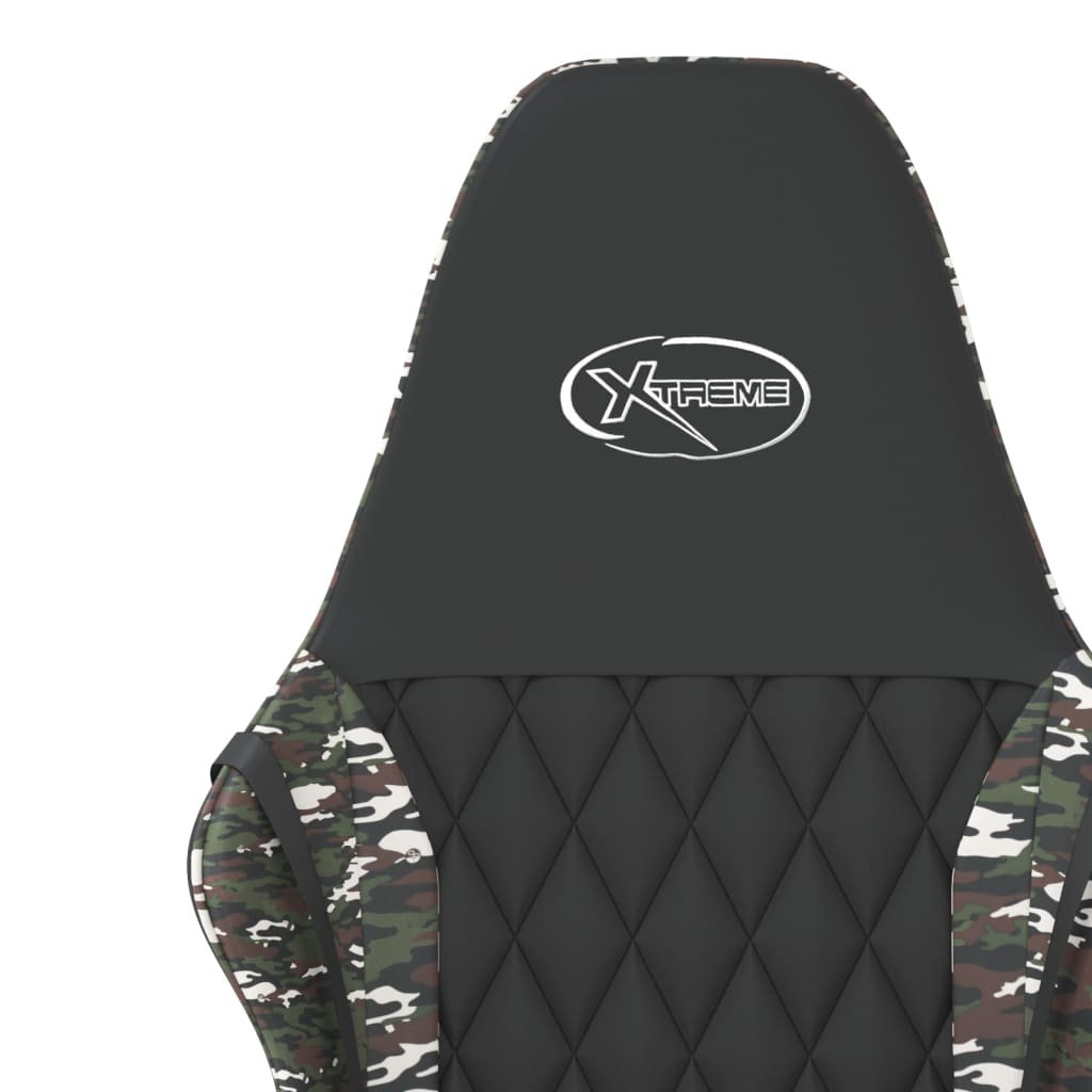 Gaming-Stuhl mit Massagefunktion Schwarz und Blau Kunstleder