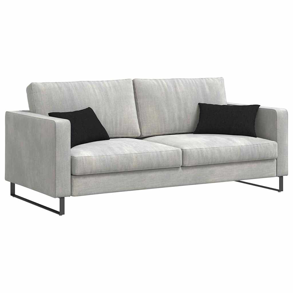 Sofakissen 2 pcs Hellgrau 50 x 30 cm Stoff