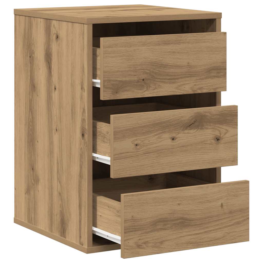 Schubladenschrank Schwarz Eichen-Optik 41 x 40 x 58 cm