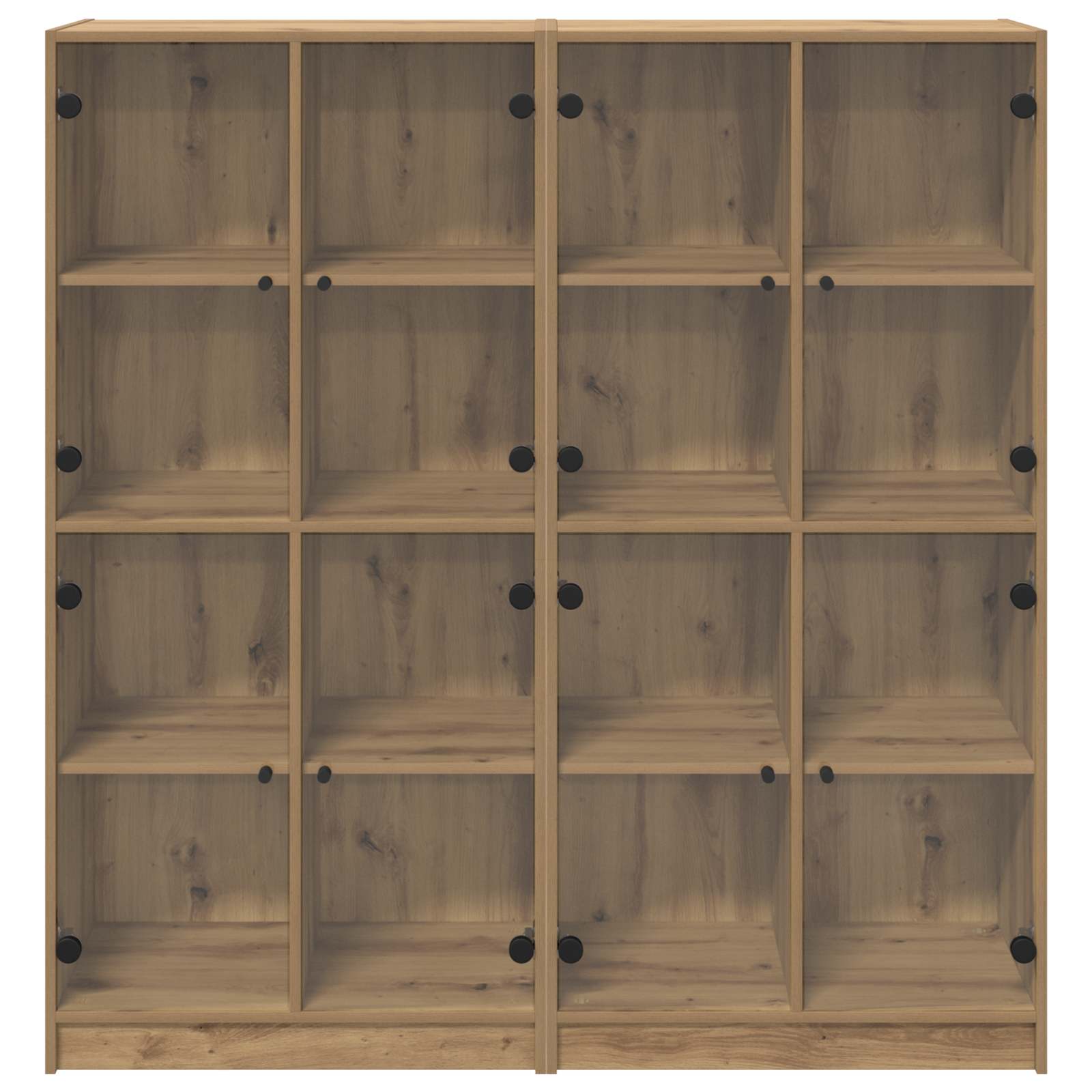 Bücherschrank mit Türen Weiß 136x37x142 cm Holzwerkstoff