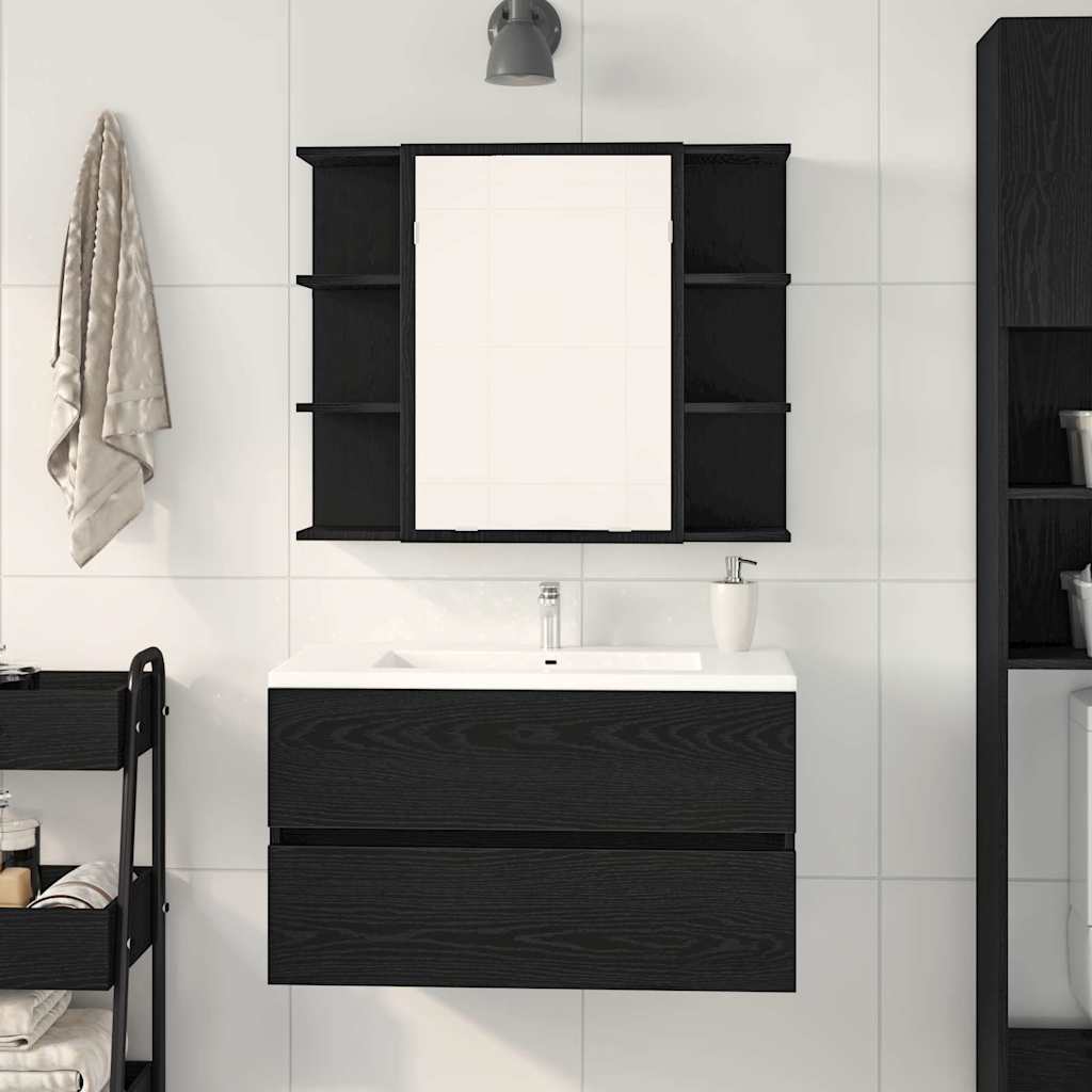 Bad-Spiegelschrank Weiß 80x20,5x64 cm Holzwerkstoff
