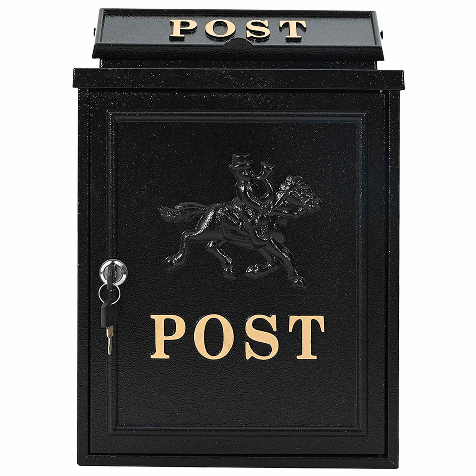 Wandmontierter Briefkasten Grün 29 x 13 x 41 cm Gussaluminium