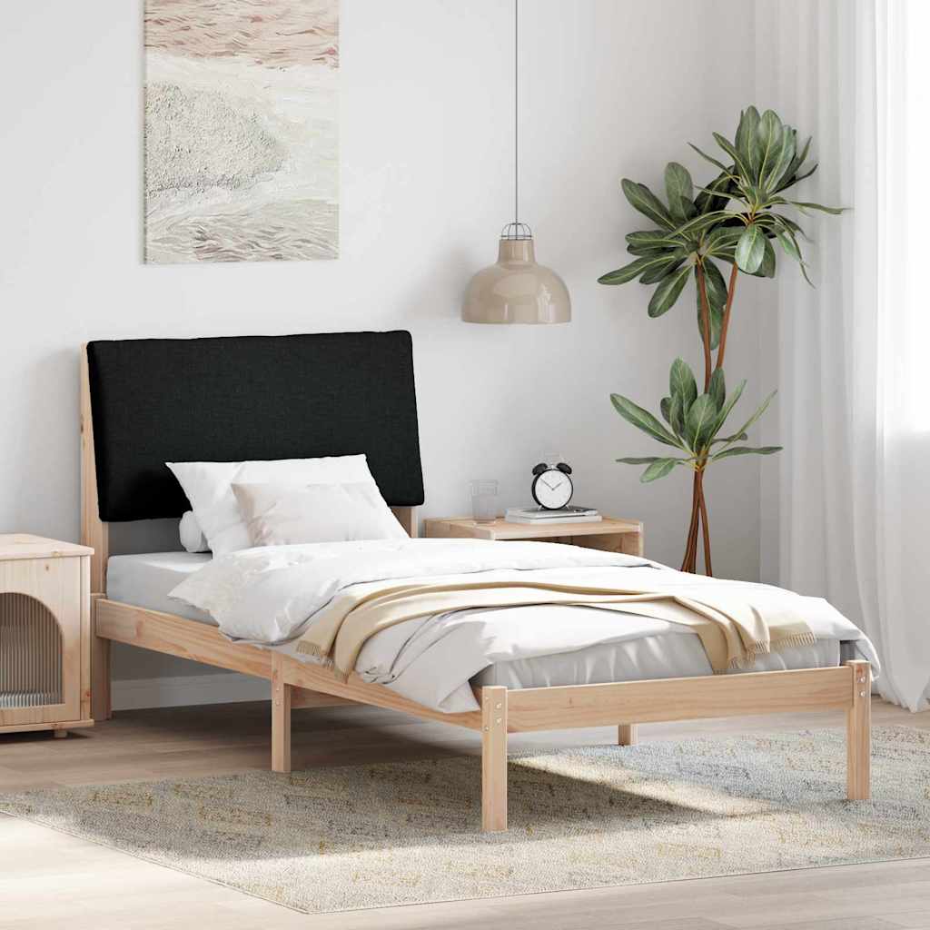 Bettgestell Braun und hellgrau 200 x 200 cm Massivholz Kiefer