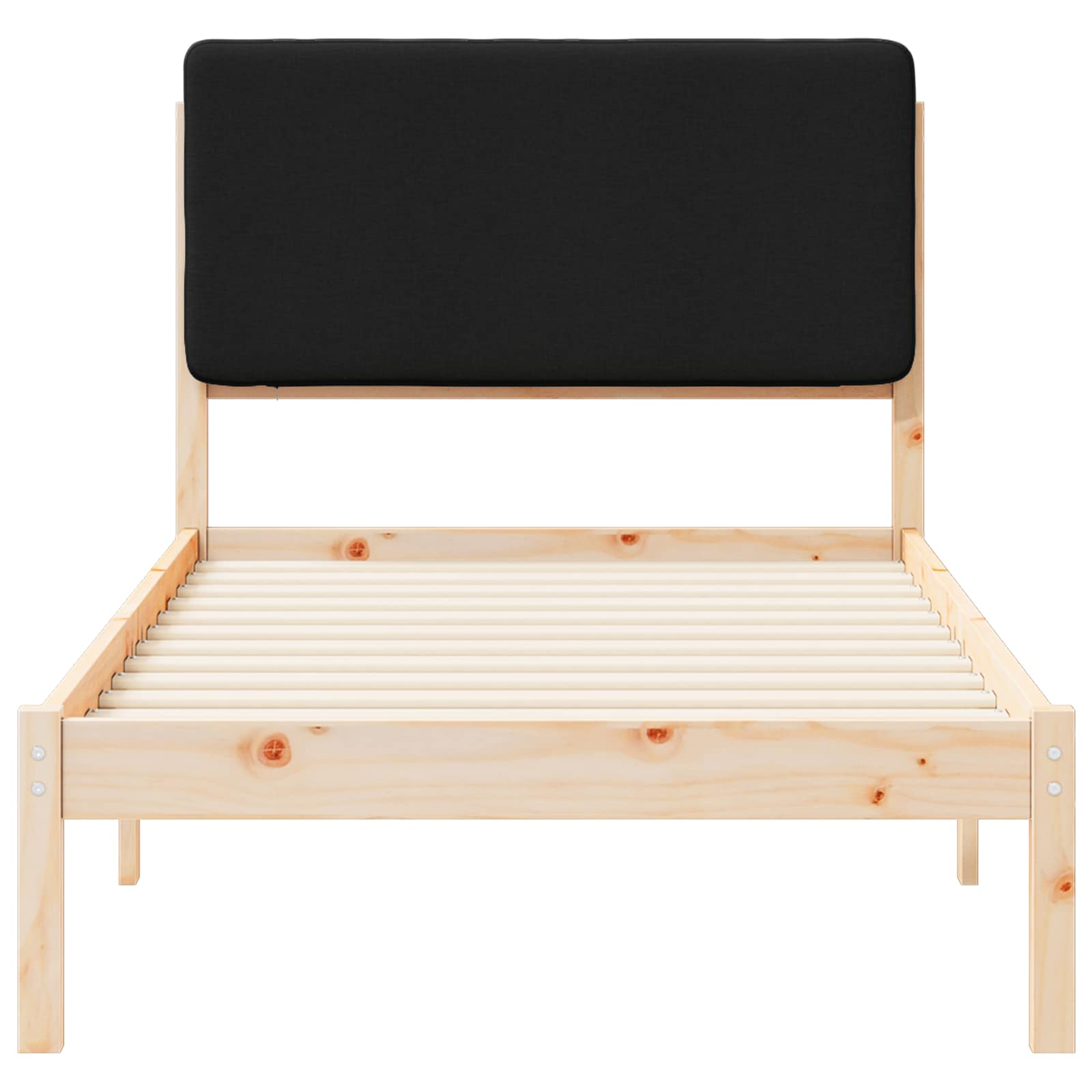 Bettgestell mit gepolstertem Kopfteil Hellgrau 200 x 200 cm
