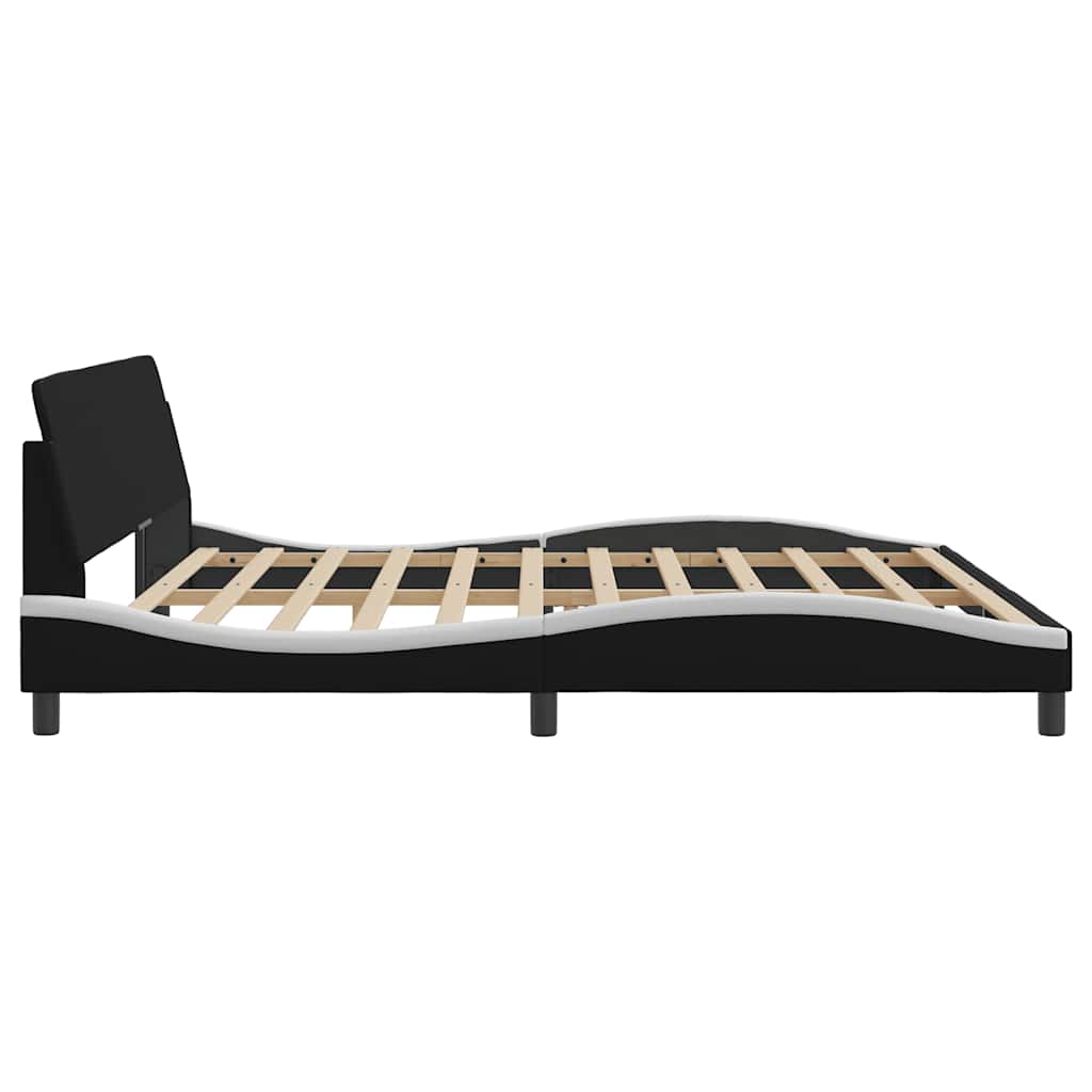 Bettgestell "Dover" Schwarz 80x200 cm Kunstleder