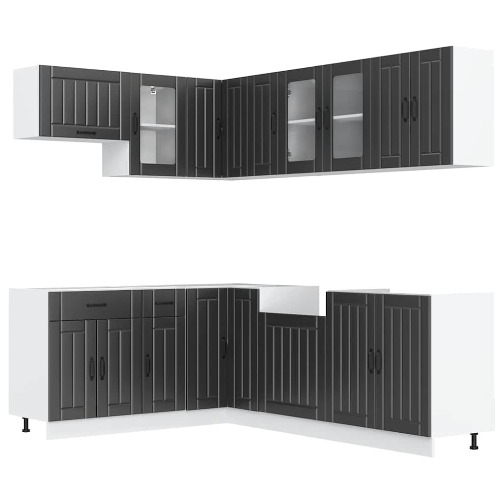 11-tlg. Küchenschrank-Set Lucca Weiß Holzwerkstoff
