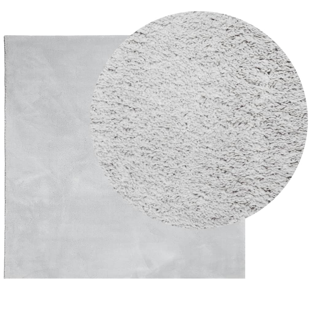 Teppich HUARTE Kurzflor Weich und Waschbar Anthrazit 60x110 cm