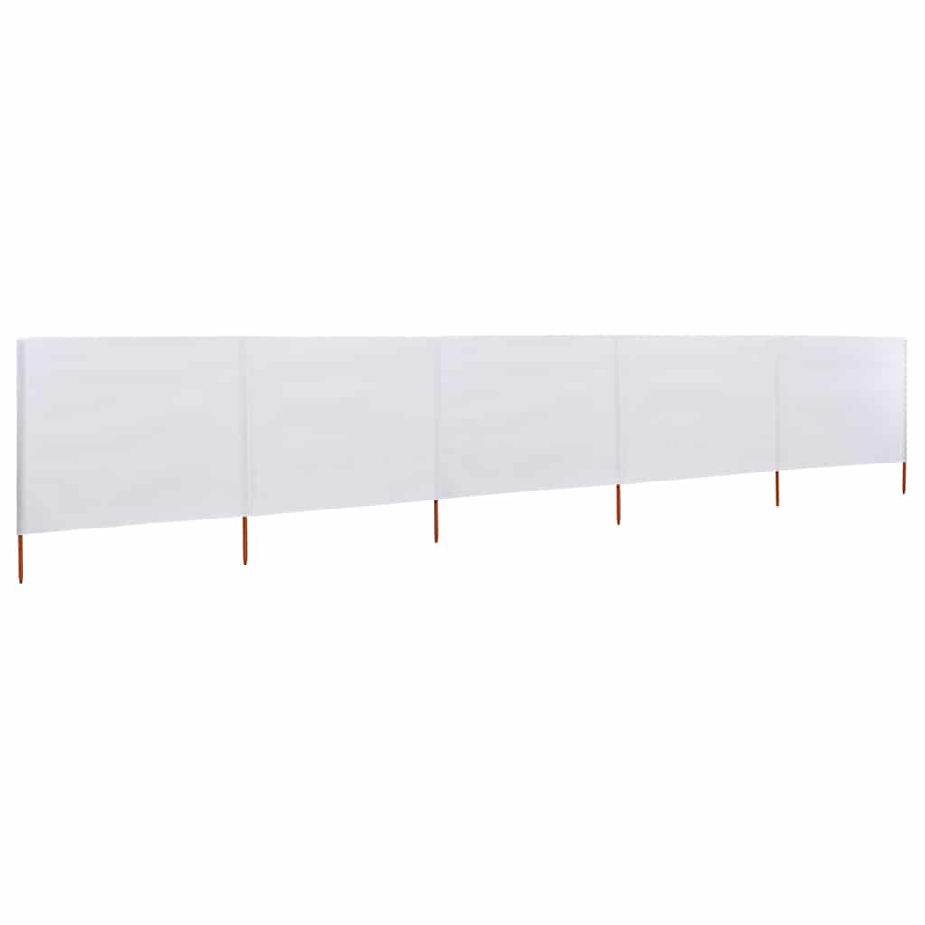 3-teiliges Windschutzgewebe 400 x 120 cm Weiß