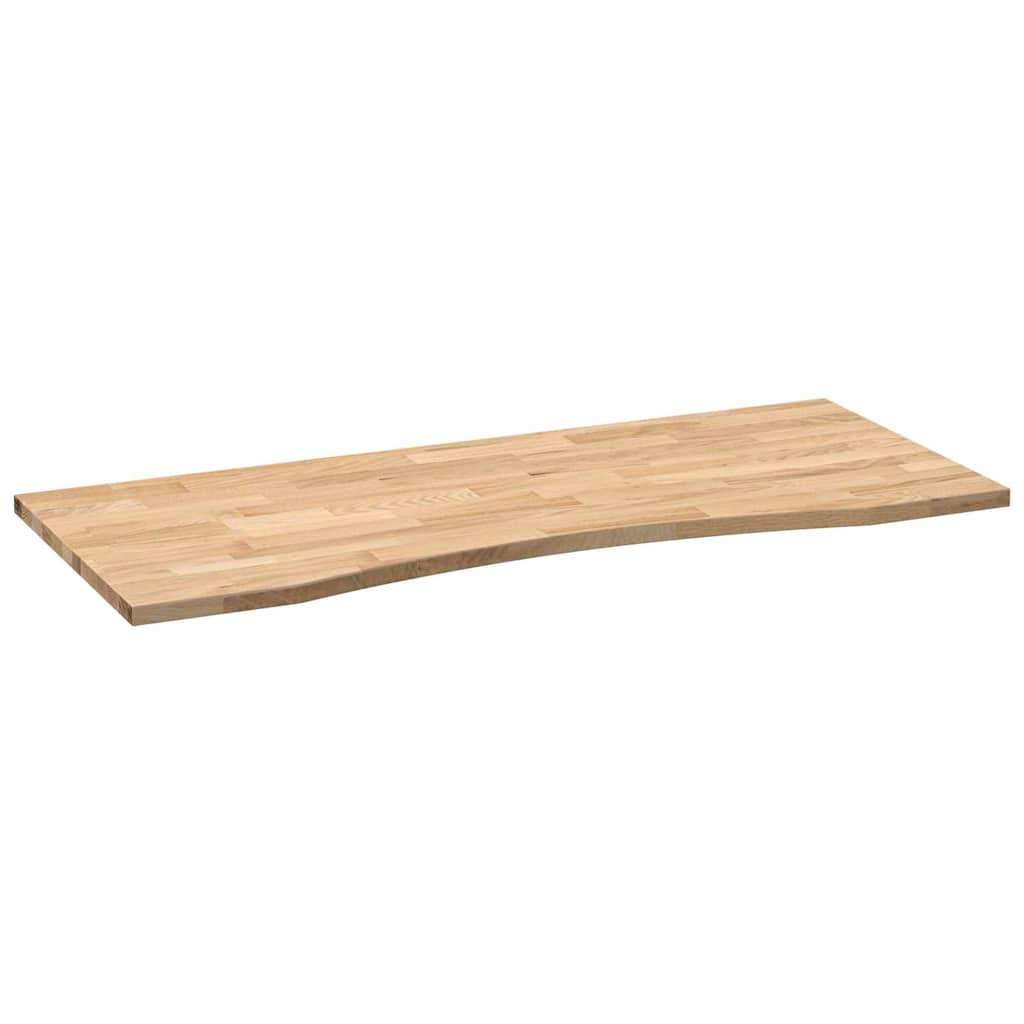 Schreibtischplatte Unbehandelt 80x50x2,5 cm Massivholz Eiche