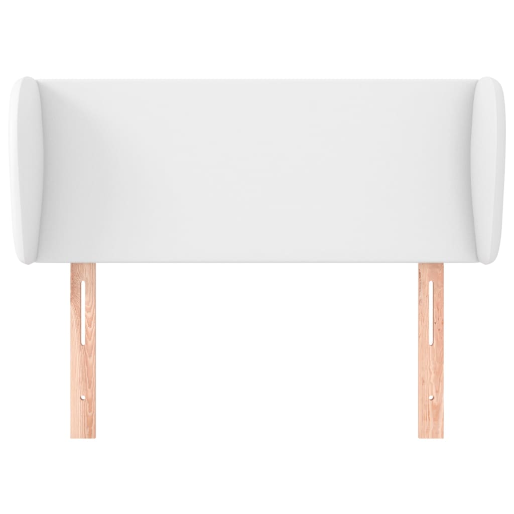 Kopfteil mit Ohren Creme 83x23x78/88 cm Kunstleder