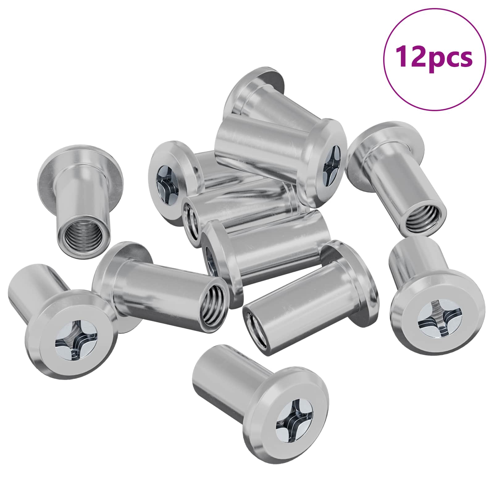 Sicherungsmutter 2 pcs Silber M6 x 15 mm Stahl
