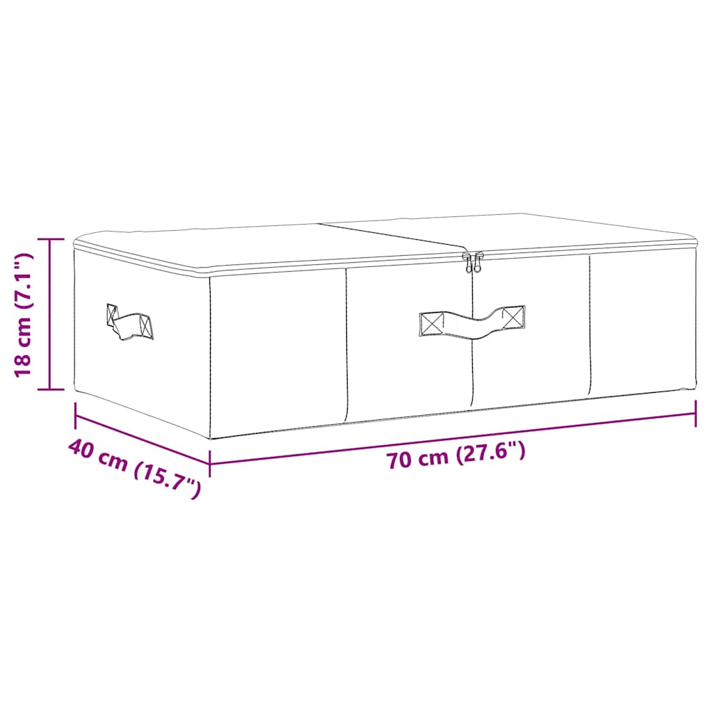 Aufbewahrungsbox Stoff 70x40x18 cm Anthrazit