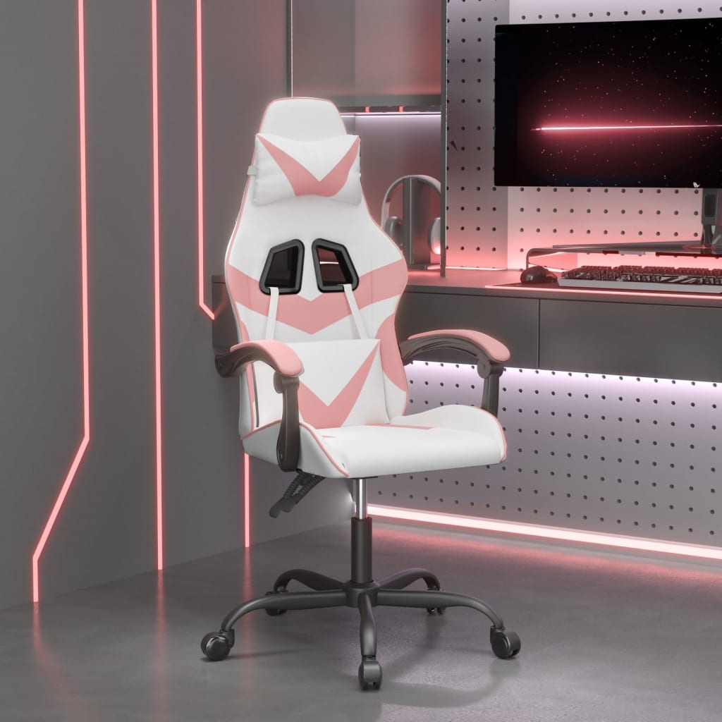 Gaming-Stuhl Drehbar Schwarz und Rot Kunstleder