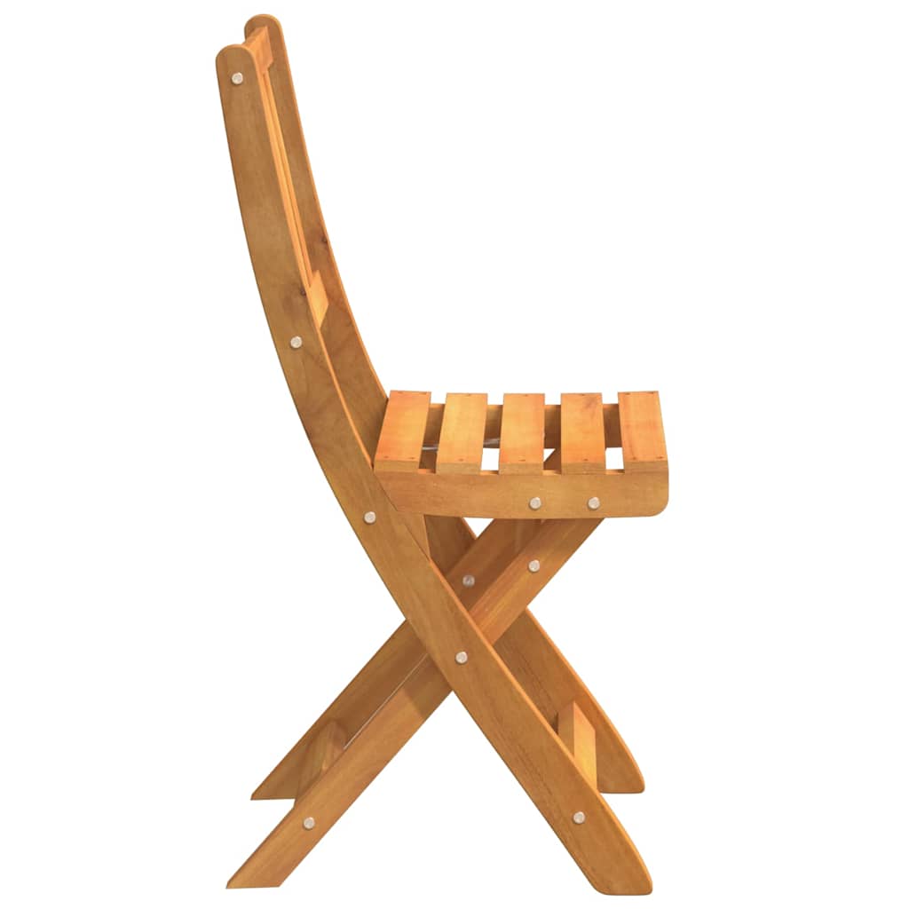 Außen Bistro-Stühle 6 pcs Natur Massivholz Akazie