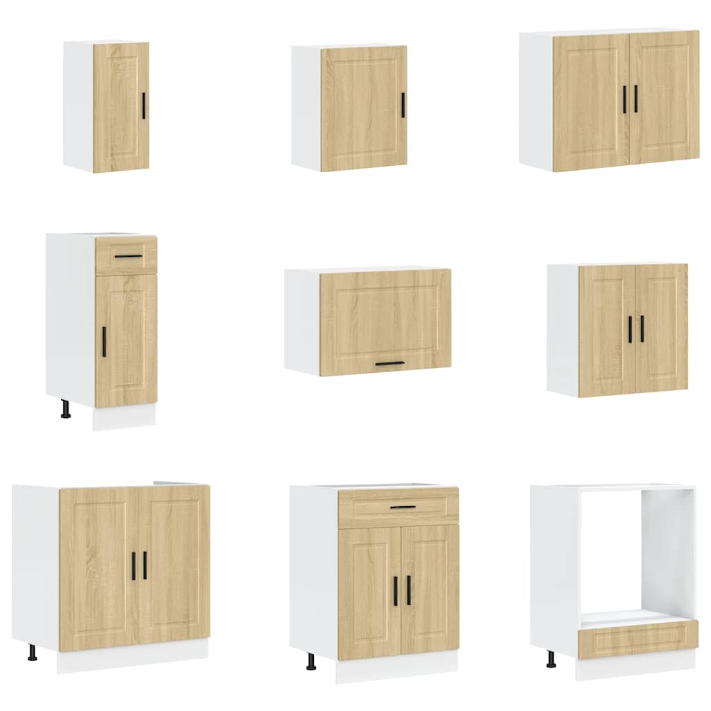 14-tlg. Küchenschrank-Set Porto Weiß Holzwerkstoff