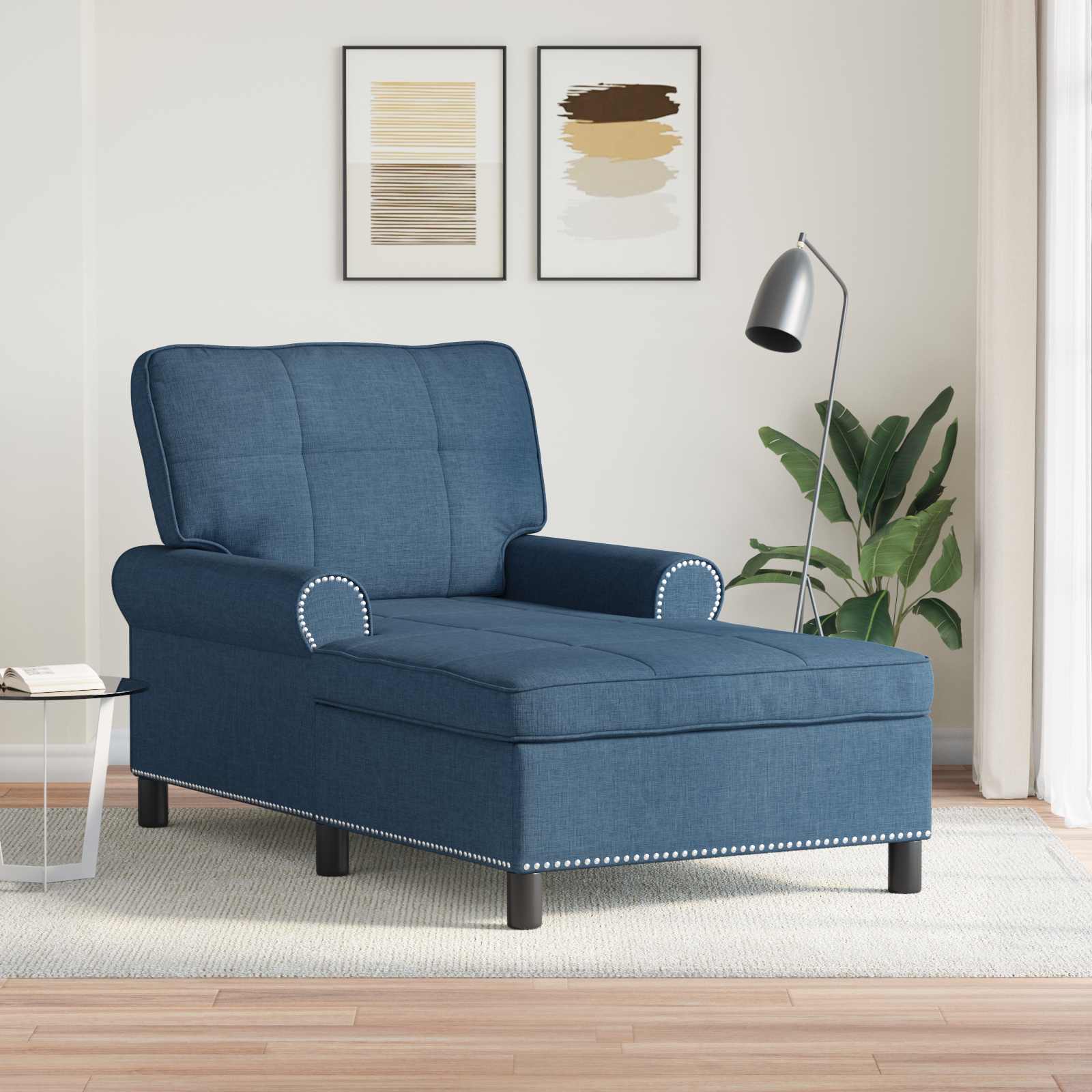 Lounge-Liege mit Kissen Hellgrau 91 x 157 x 91 cm Stoff