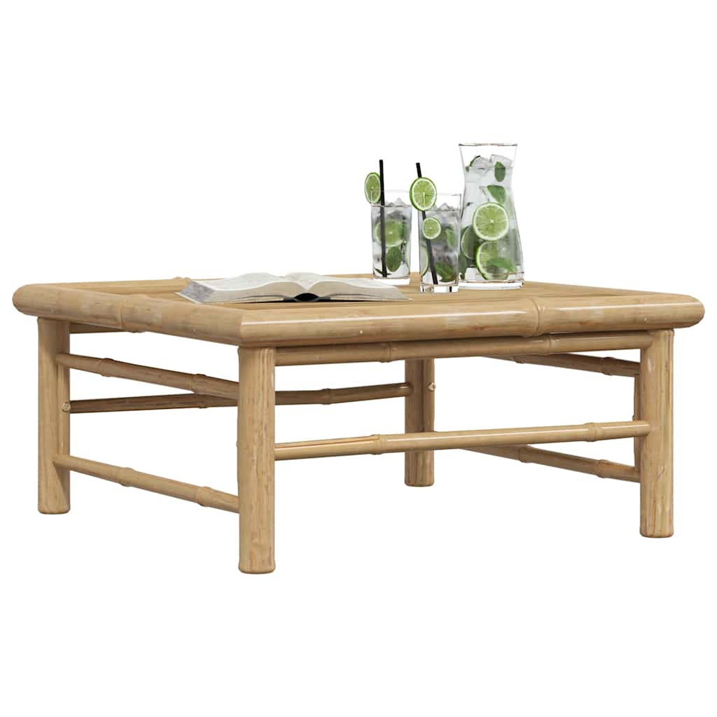 3-tlg. Garten-Lounge-Set mit Kissen Bambus